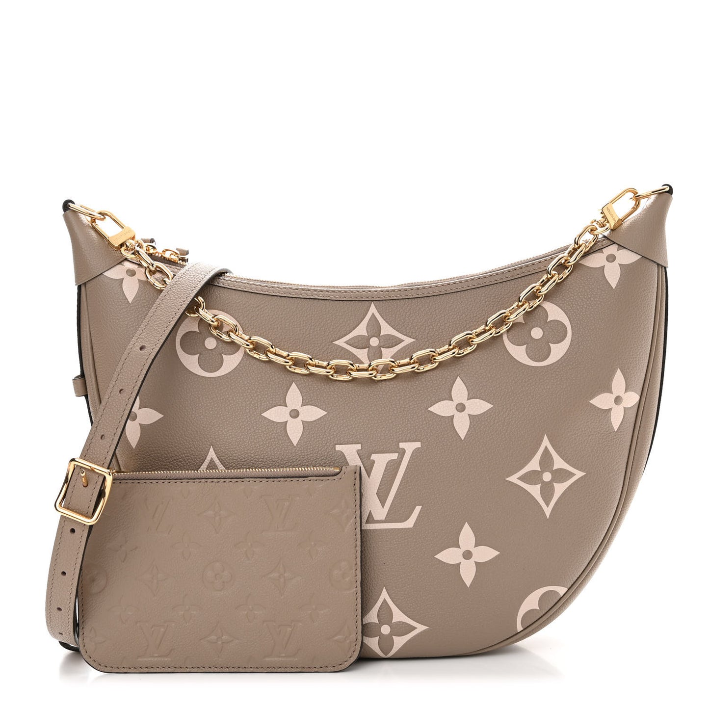 Empreinte Monogram Giant Loop Hobo Dove Gray Cream