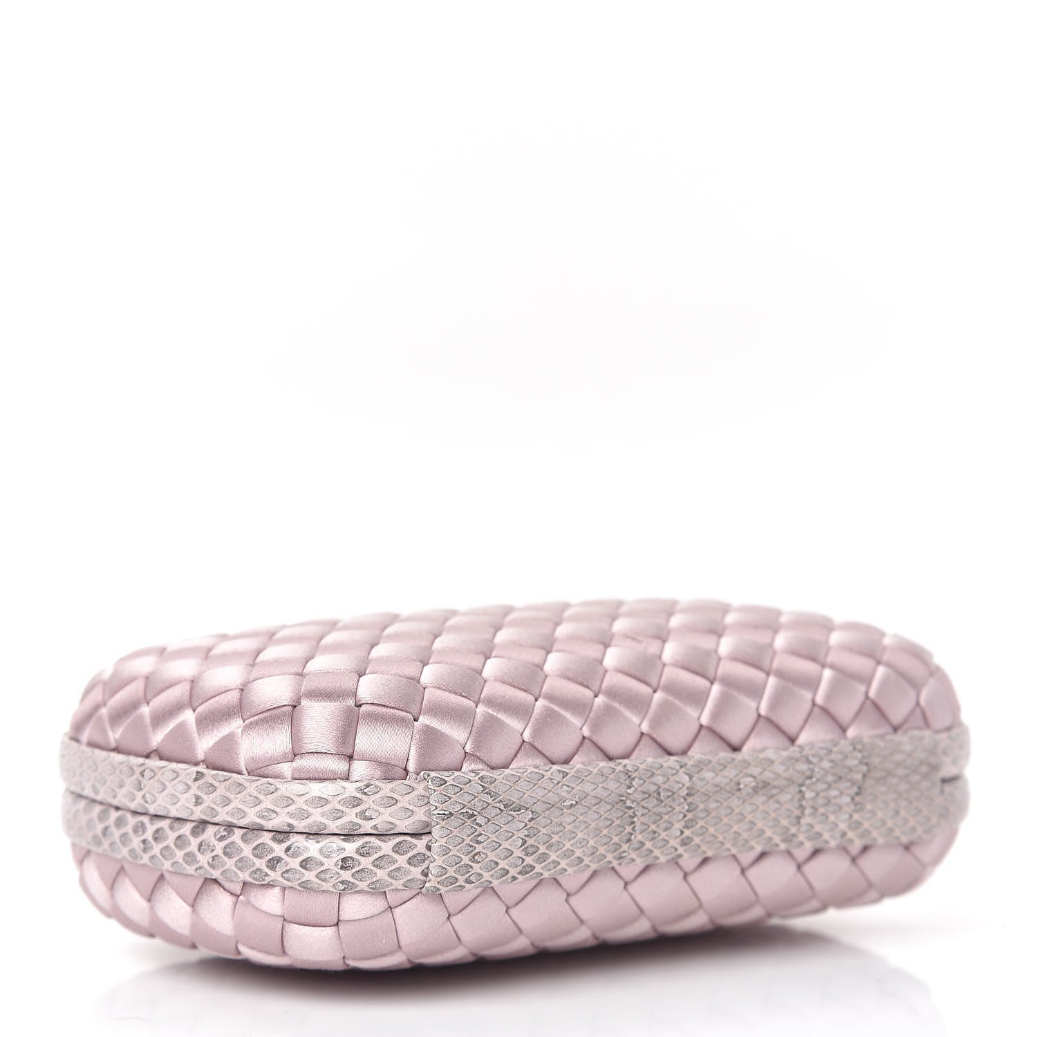 Bottega Veneta Satin Intreccio Impero Ayers Knot Clutch Lilac 4 of 10