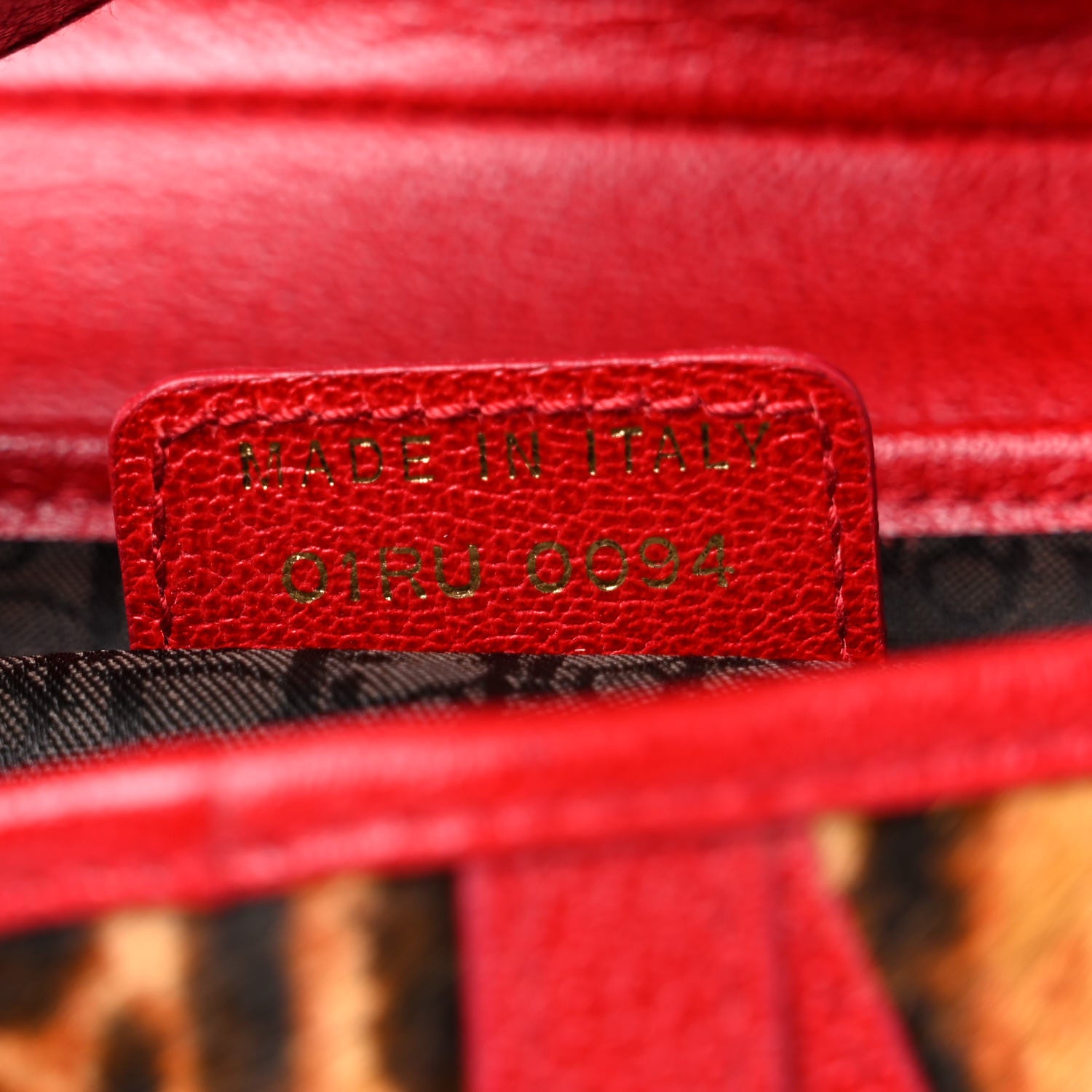 Christian Dior Pony Hair Leopard Saddle Bag Red 7 of 13