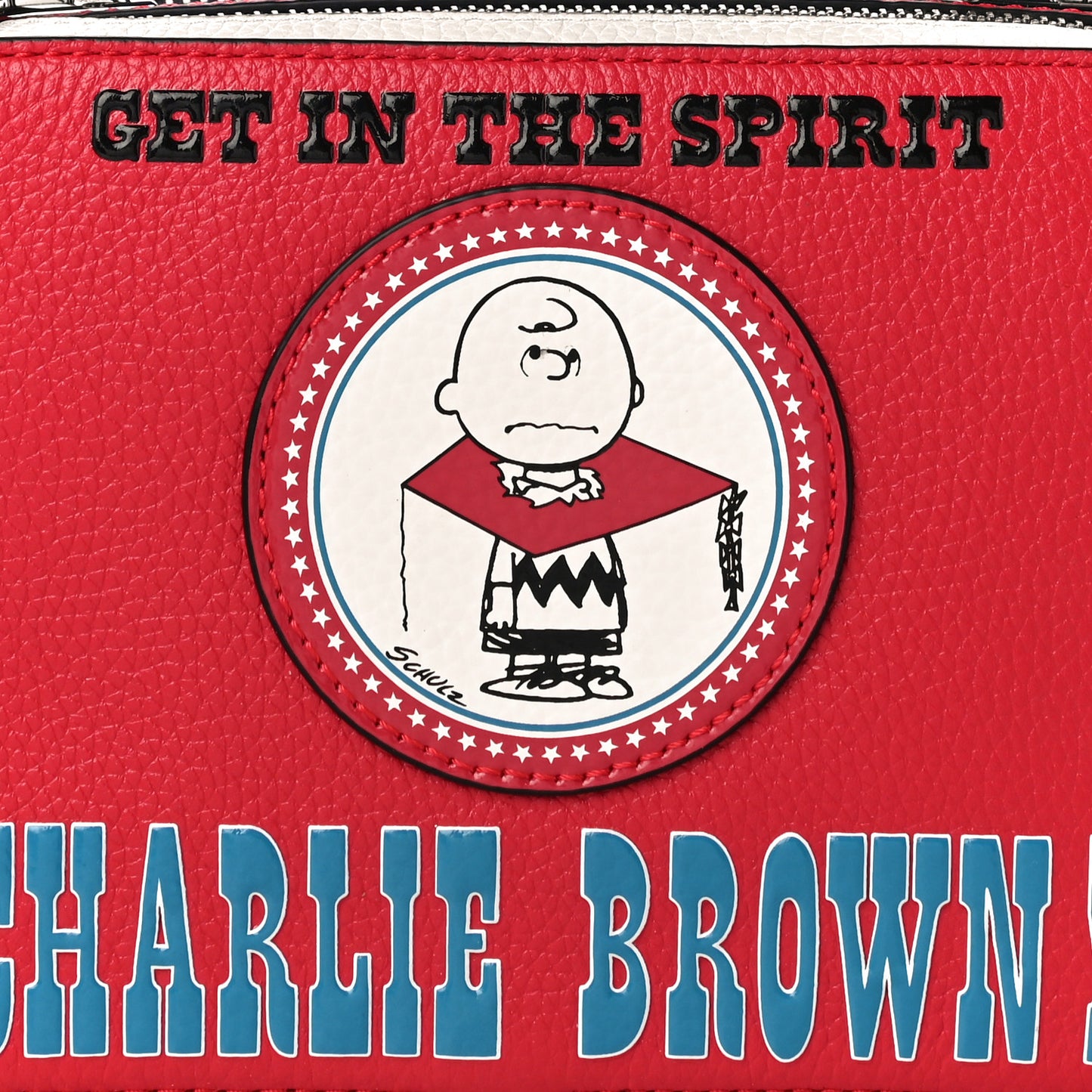 X Peanuts Calfskin The Box Crossbody Red