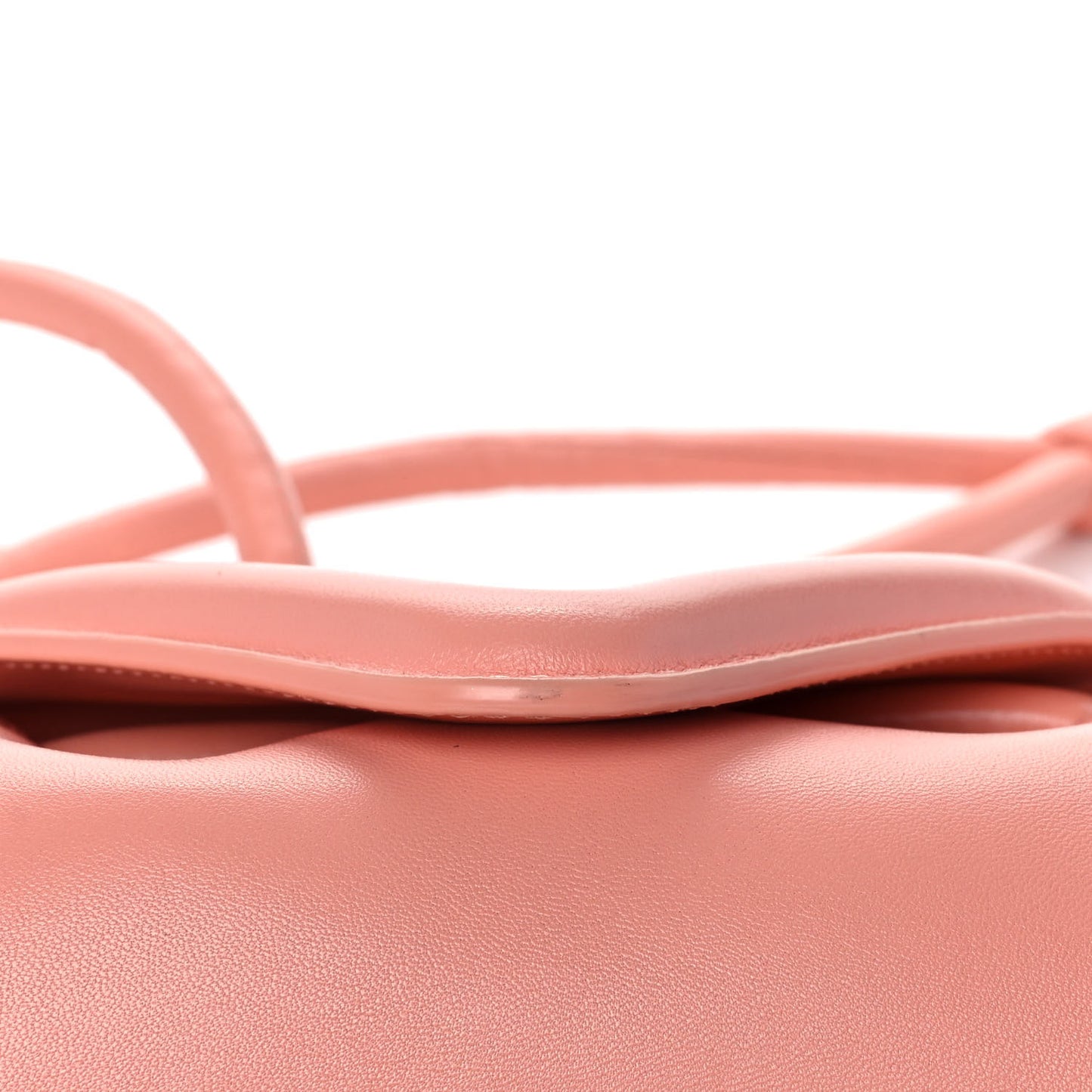 Lambskin Small Beak Triangle Flap Shoulder Bag Peachy Silver