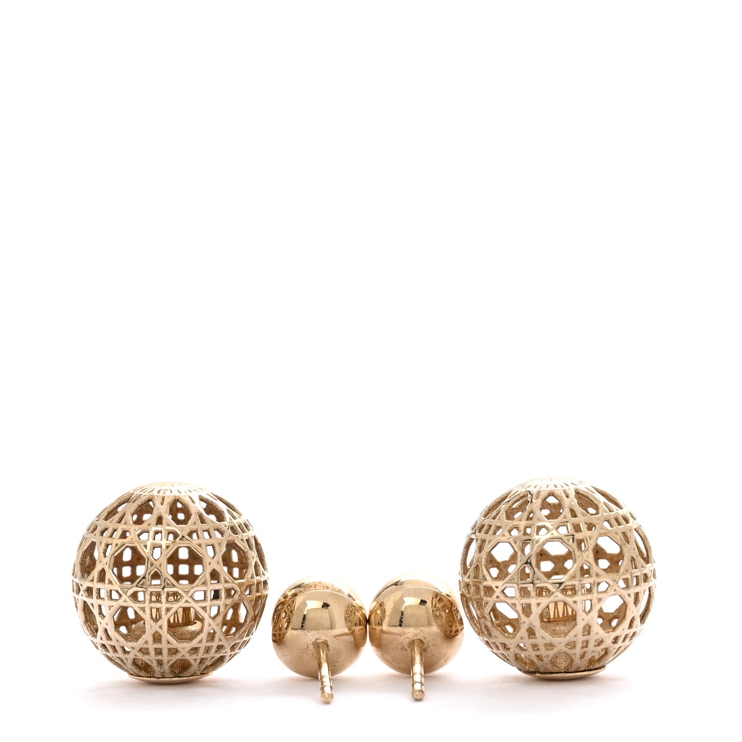 Cannage Mise En Dior Tribal Earrings Gold