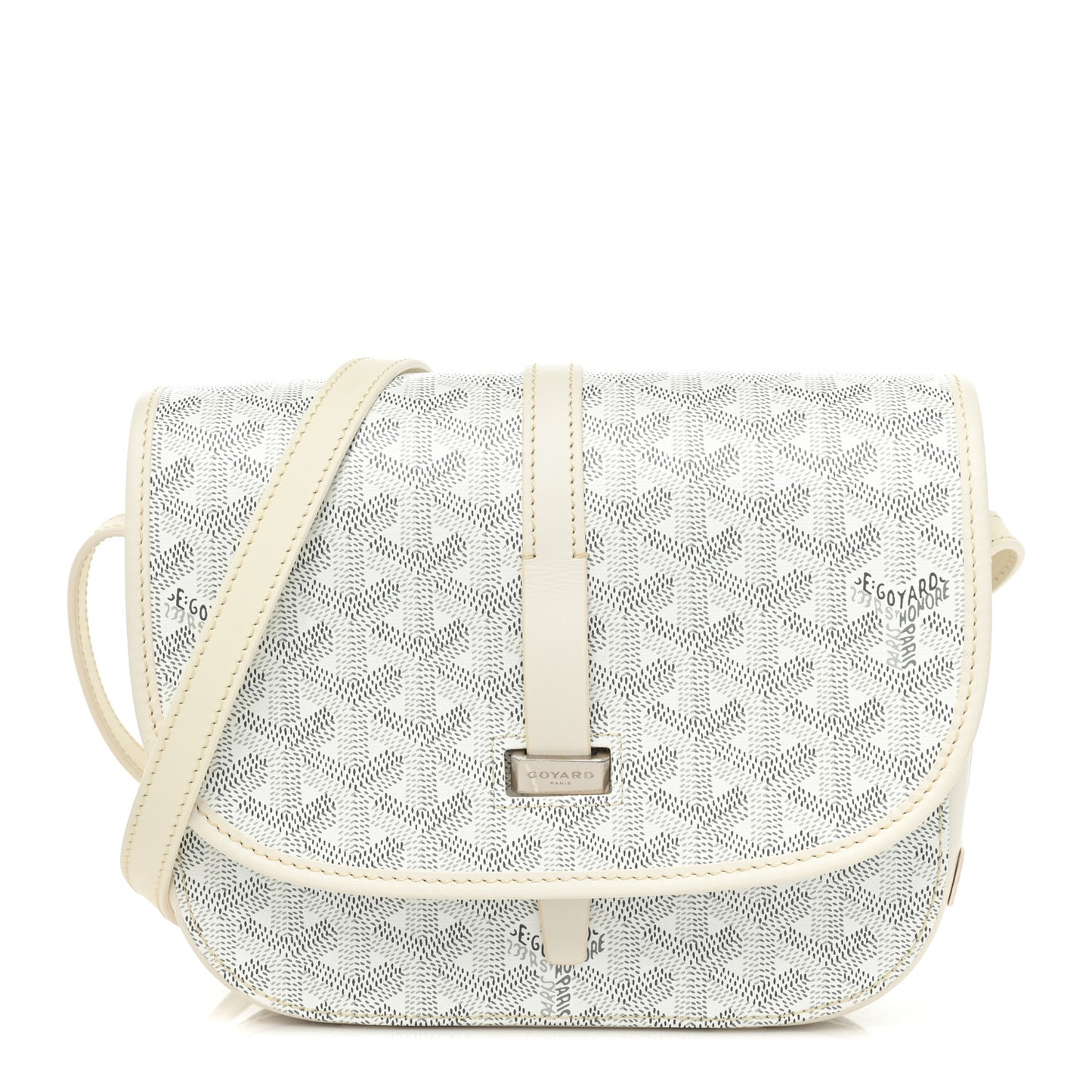 Goyardine Belvedere II PM Messenger Bag White