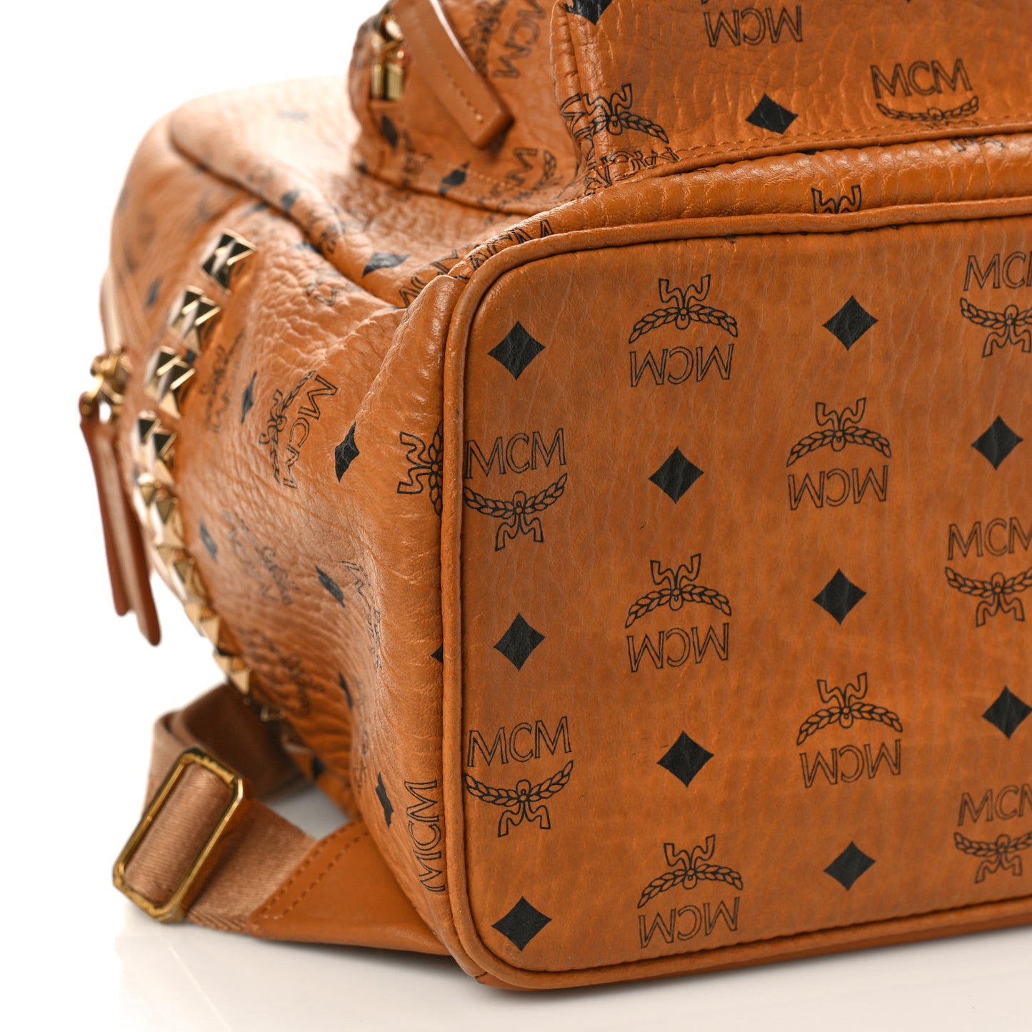 Visetos Medium Side Studs Stark Backpack Cognac