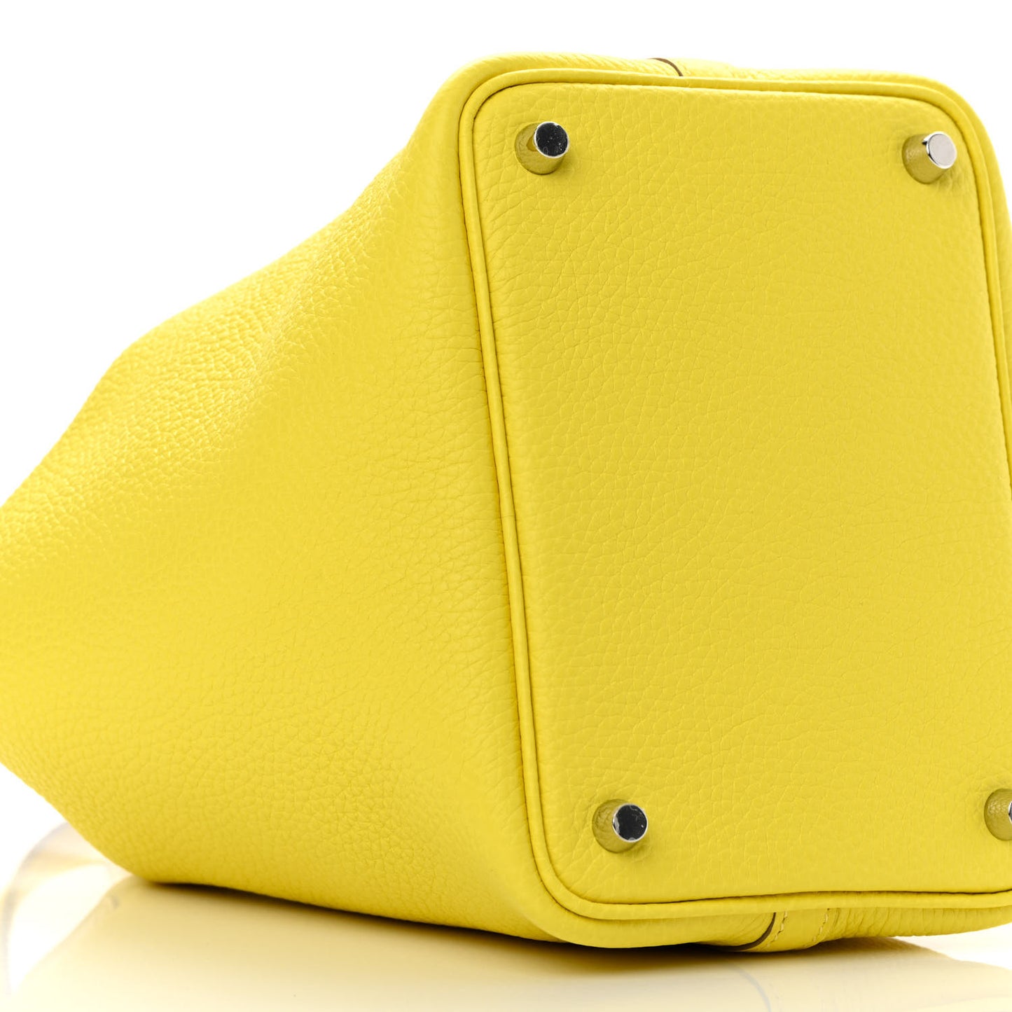 Taurillon Clemence Matte Alligator Picotin Lock Touch 18 PM Mimosa