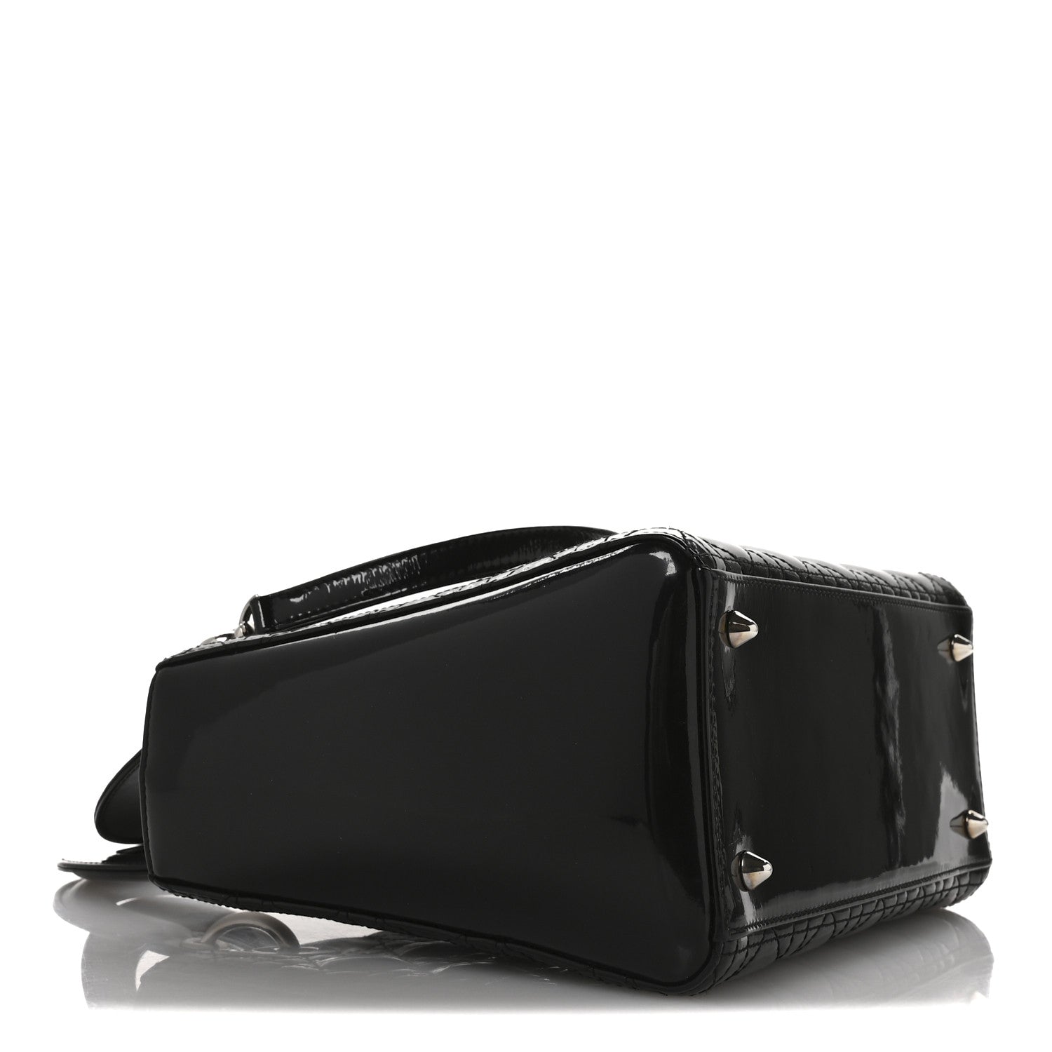 Christian Dior Patent Cannage Medium Lady Dior Black 4 of 10