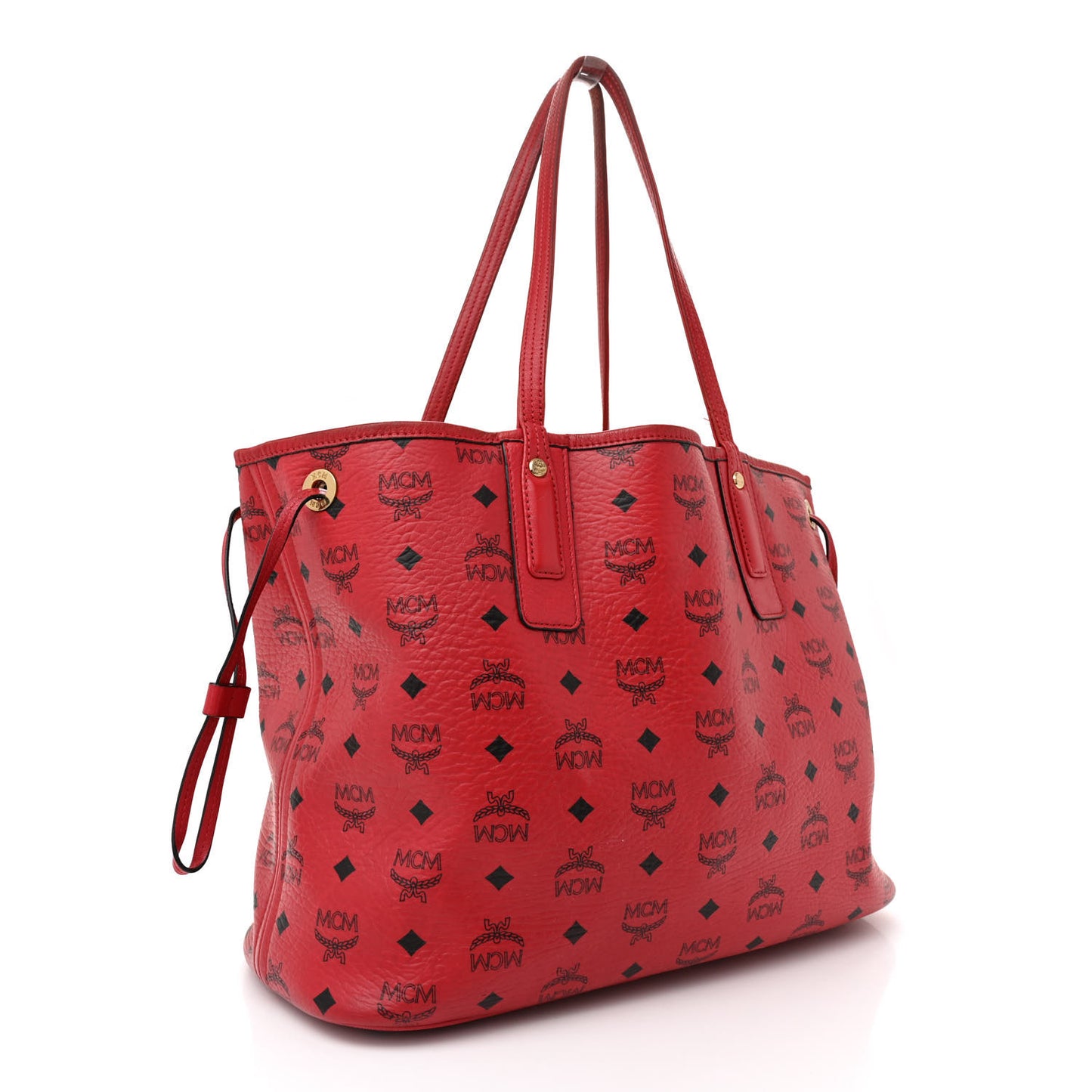 Visetos Medium Liz Reversible Shopper Tote Ruby Red