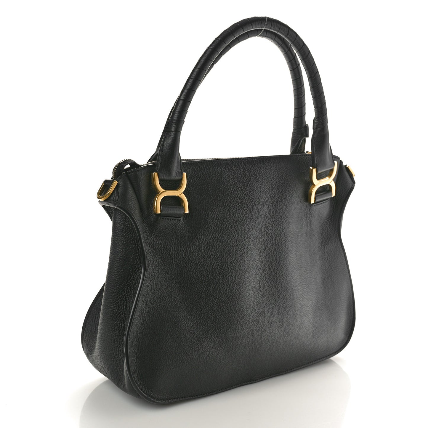 Calfskin Medium Marcie Satchel Black