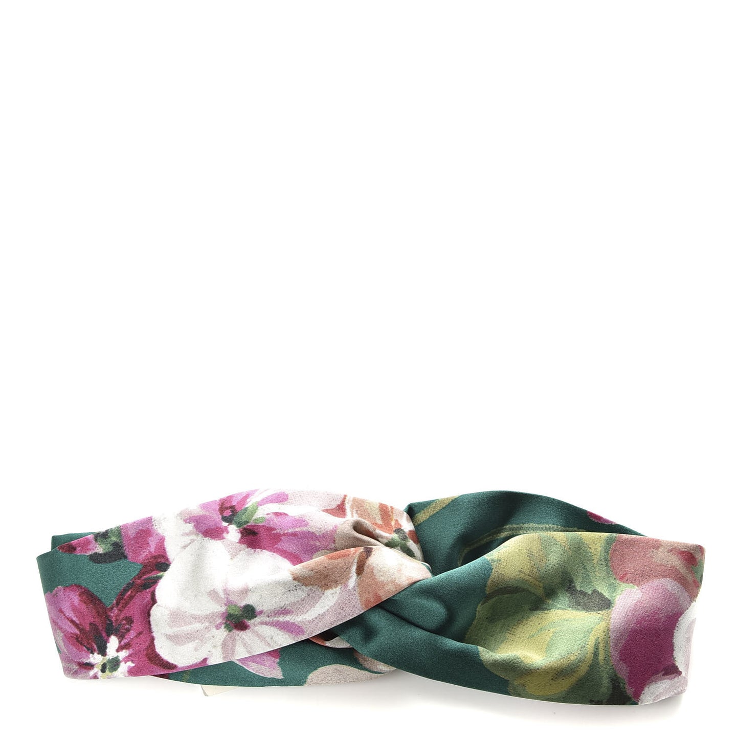 Silk Blooms Print Duchesse Headband Grass