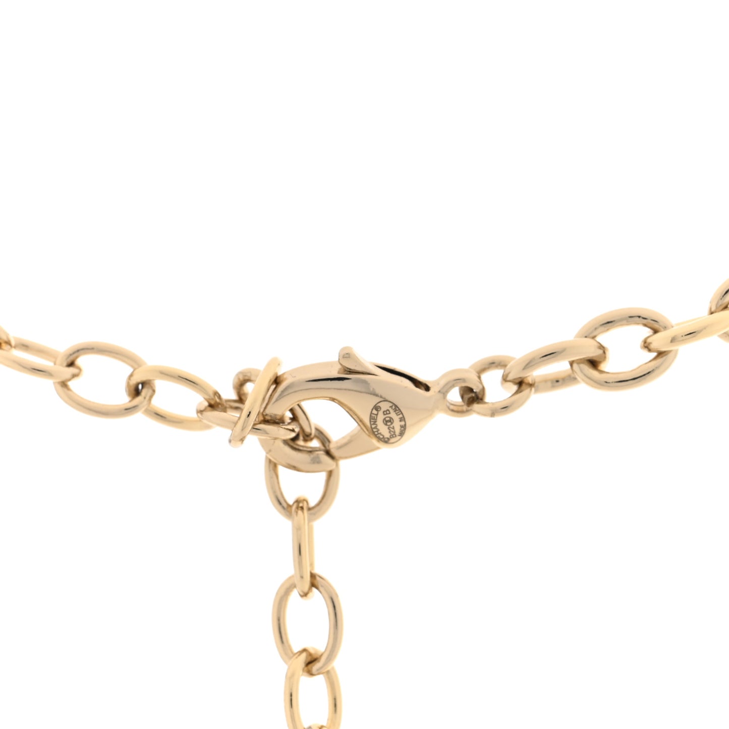 Metal CC Heart Necklace Gold