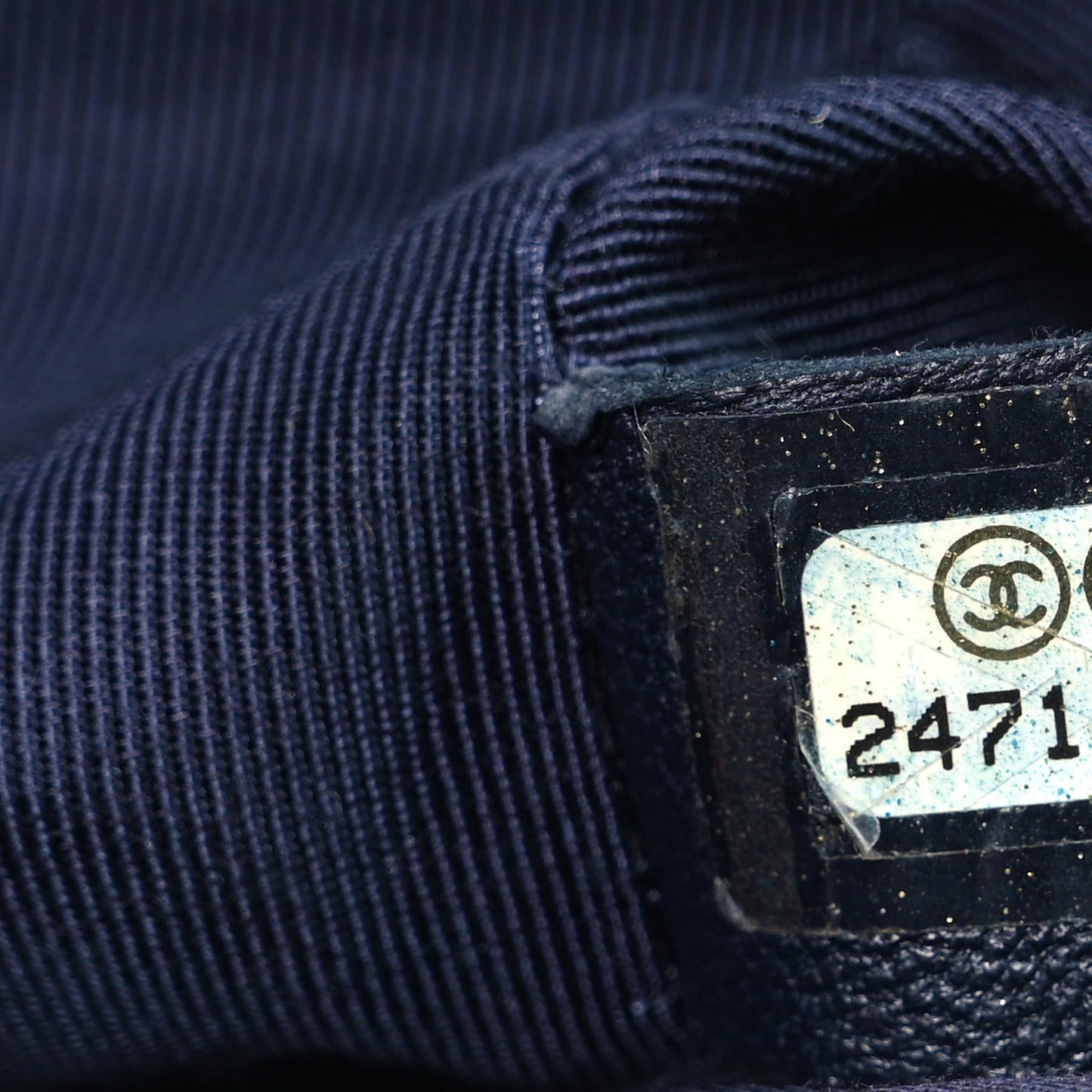 Calfskin Quilted Small Boy Flap Navy