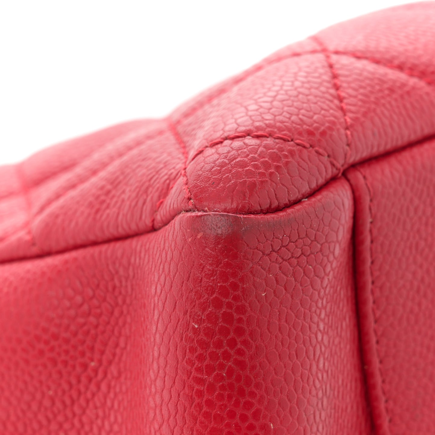Caviar Quilted Grand Shopping Tote GST Red