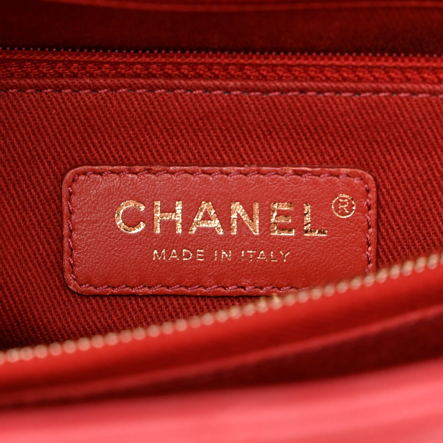 Caviar Lizard Embossed Quilted Small Coco Handle Flap Red