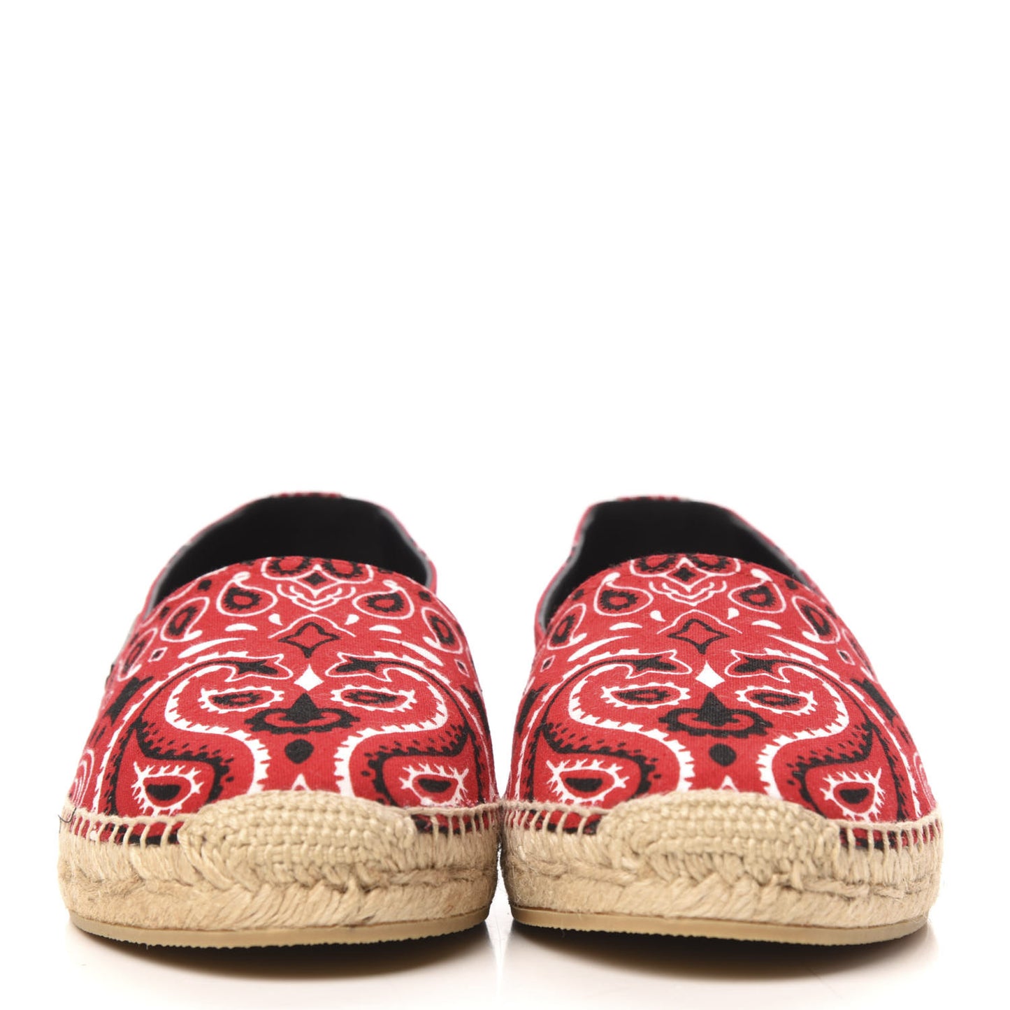 Bandana Print Canvas Espadrilles 39 Red