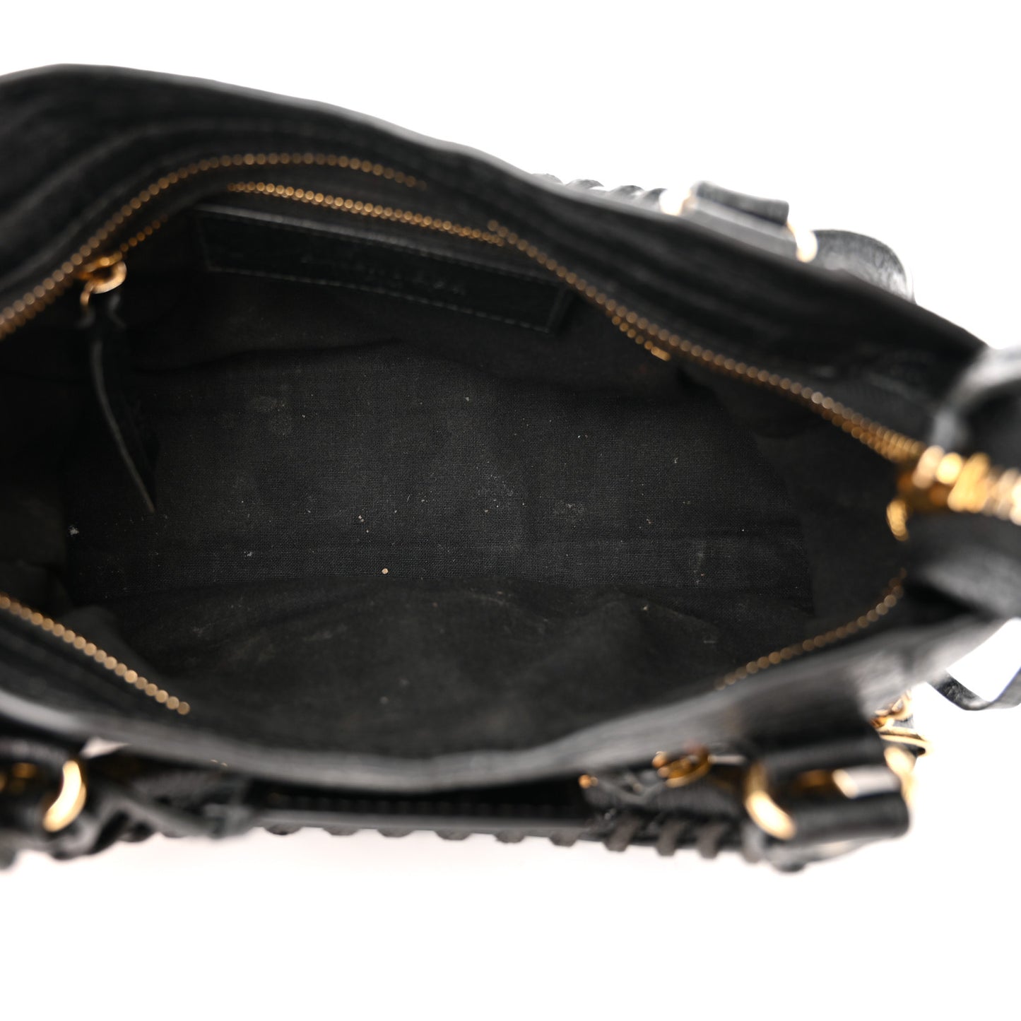 Agneau Classic Gold Hardware Mini City Black