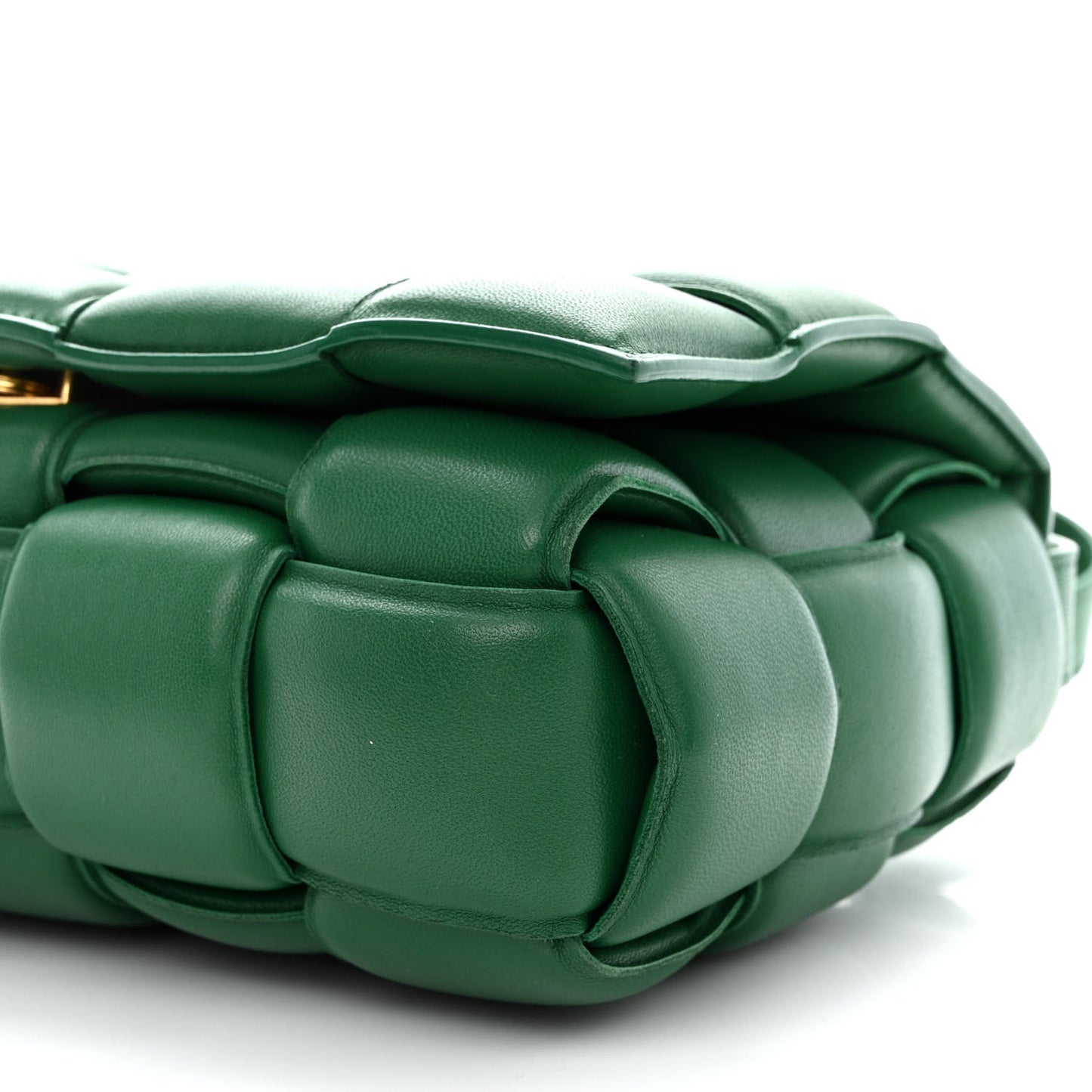 Nappa Maxi Intreccio Padded Cassette Crossbody Bag Racing Green