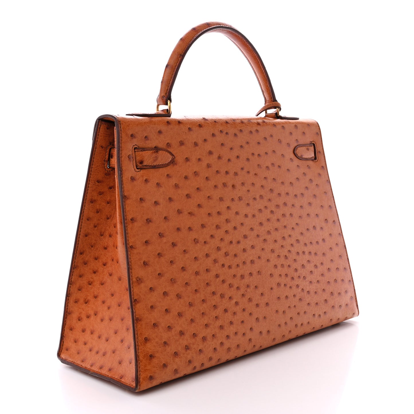 Ostrich Kelly Sellier 32 Gold