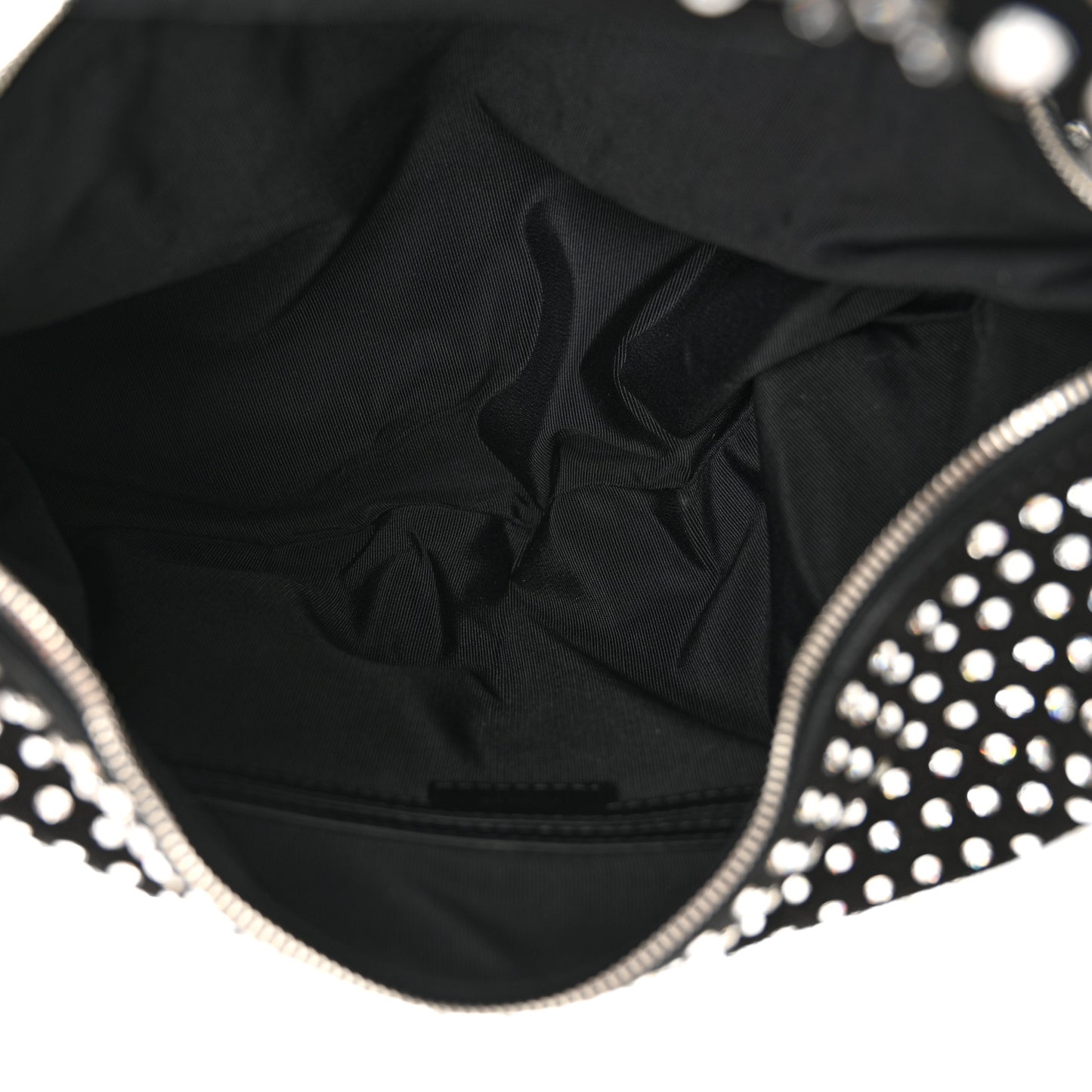 Crystal Suede Medium Olivia Hobo Black