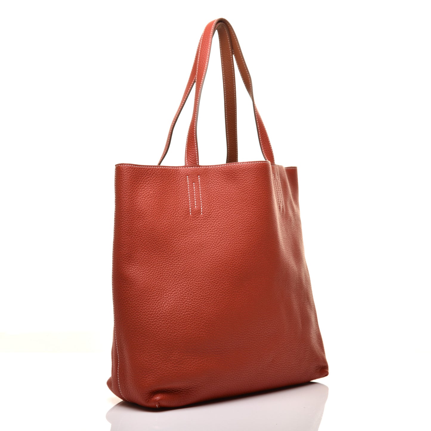 Taurillon Clemence Double Sens 36 Reversible Tote Gold Sanguine