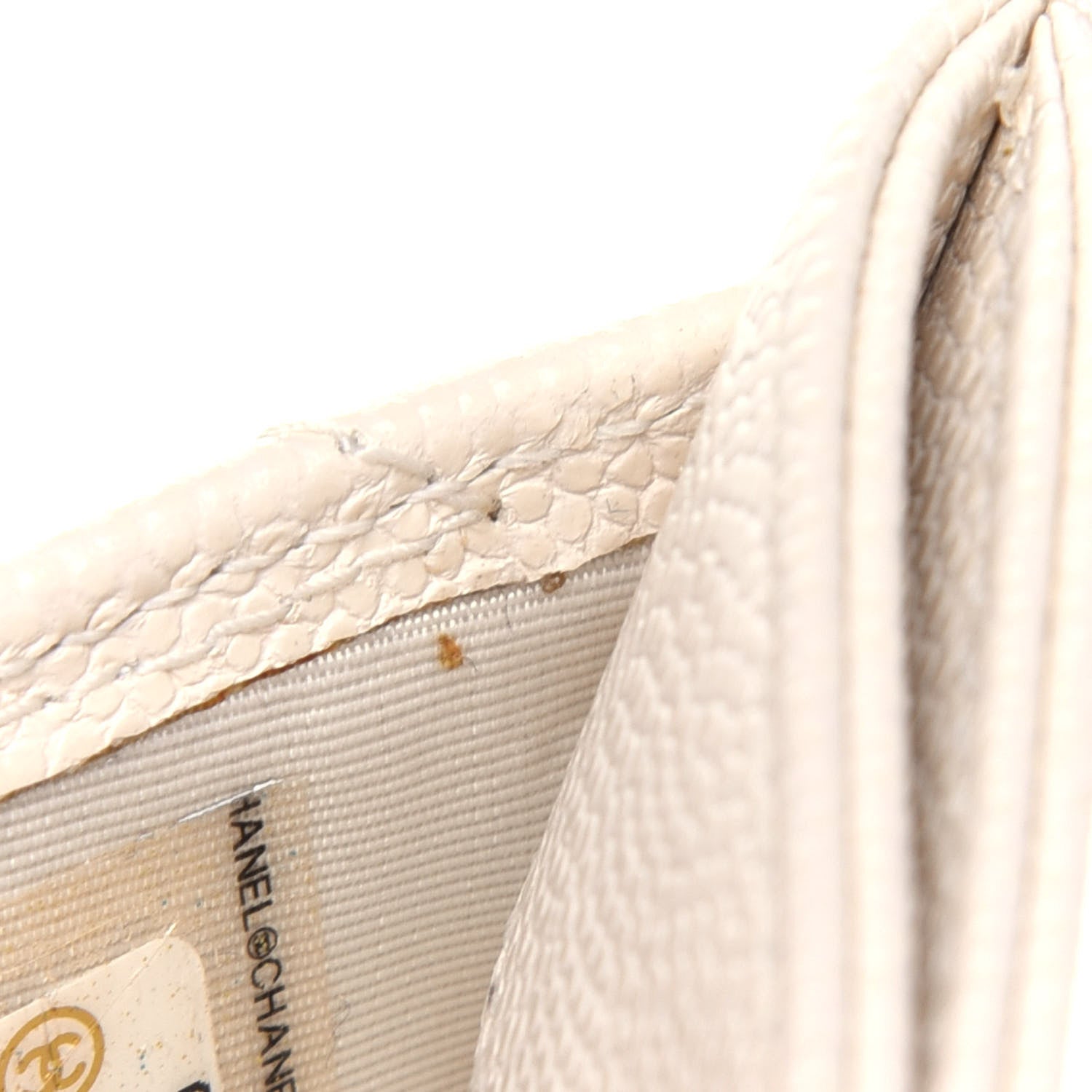 Chanel Caviar Quilted Card Holder White 9 of 11