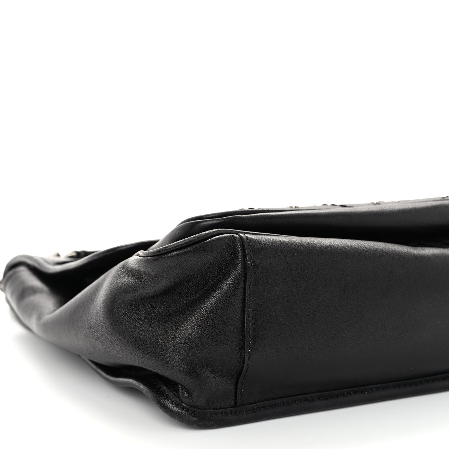 Saint Laurent Calfskin Matelasse Monogram Studded Stardust Medium Niki Chain Satchel Black 8 of 11