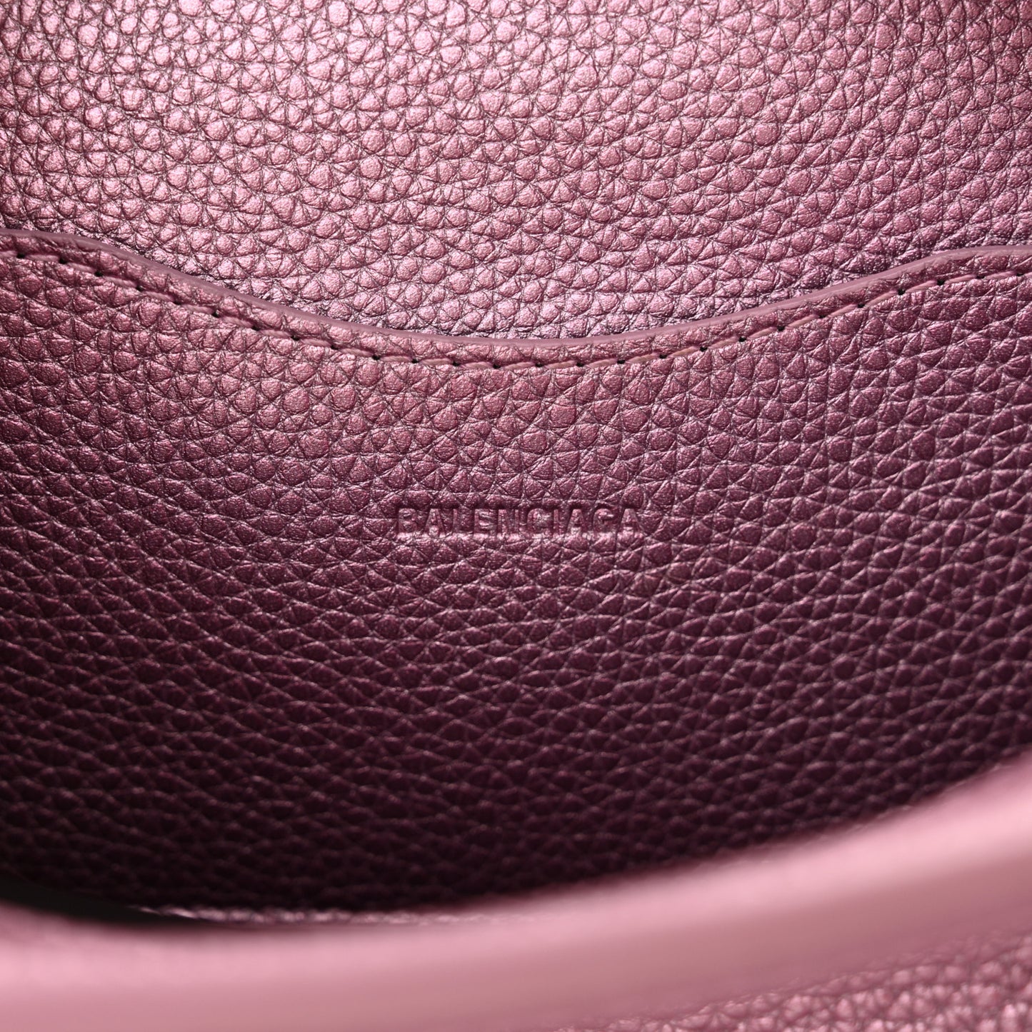 Metallic Grained Calfskin Neo Classic Silver Hardware Mini City Pink