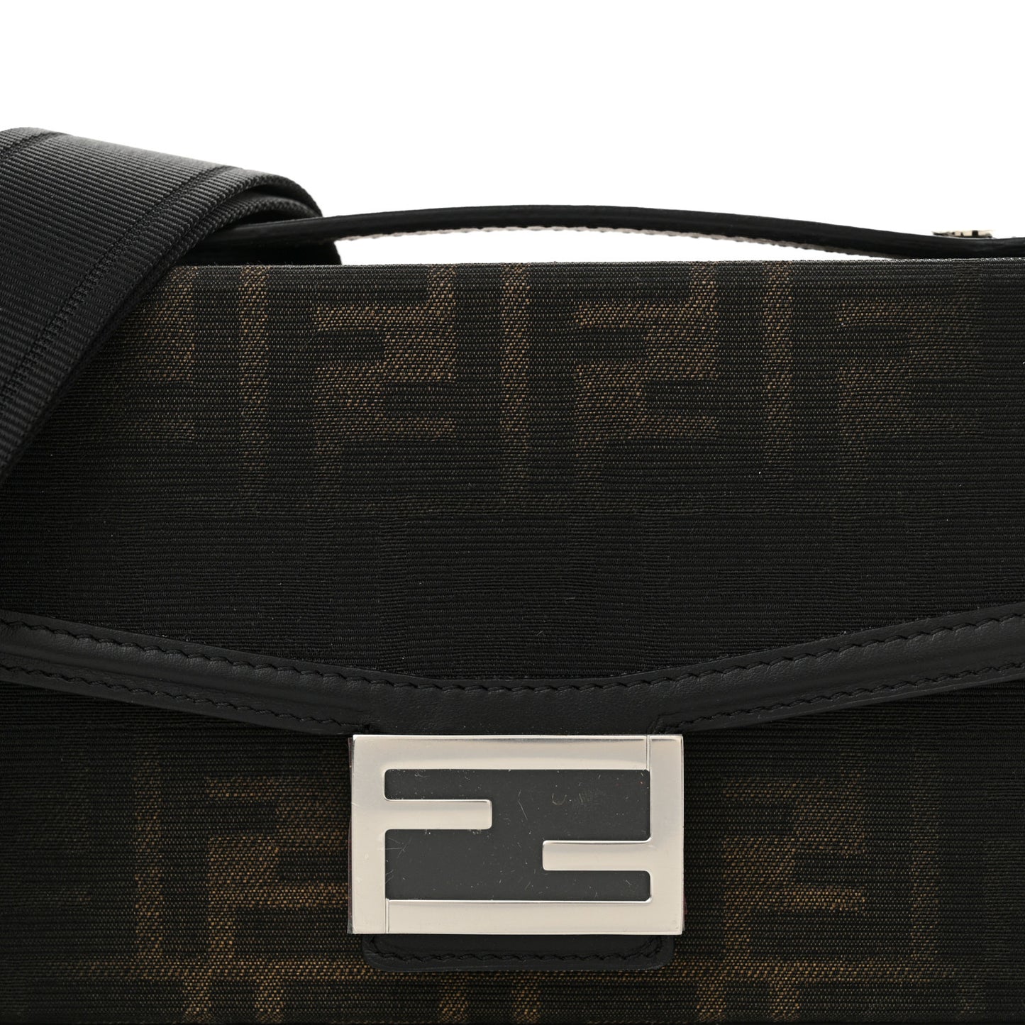 FF Eclissi Jacquard Vitello King Baguette Soft Trunk Tobacco Moro Black