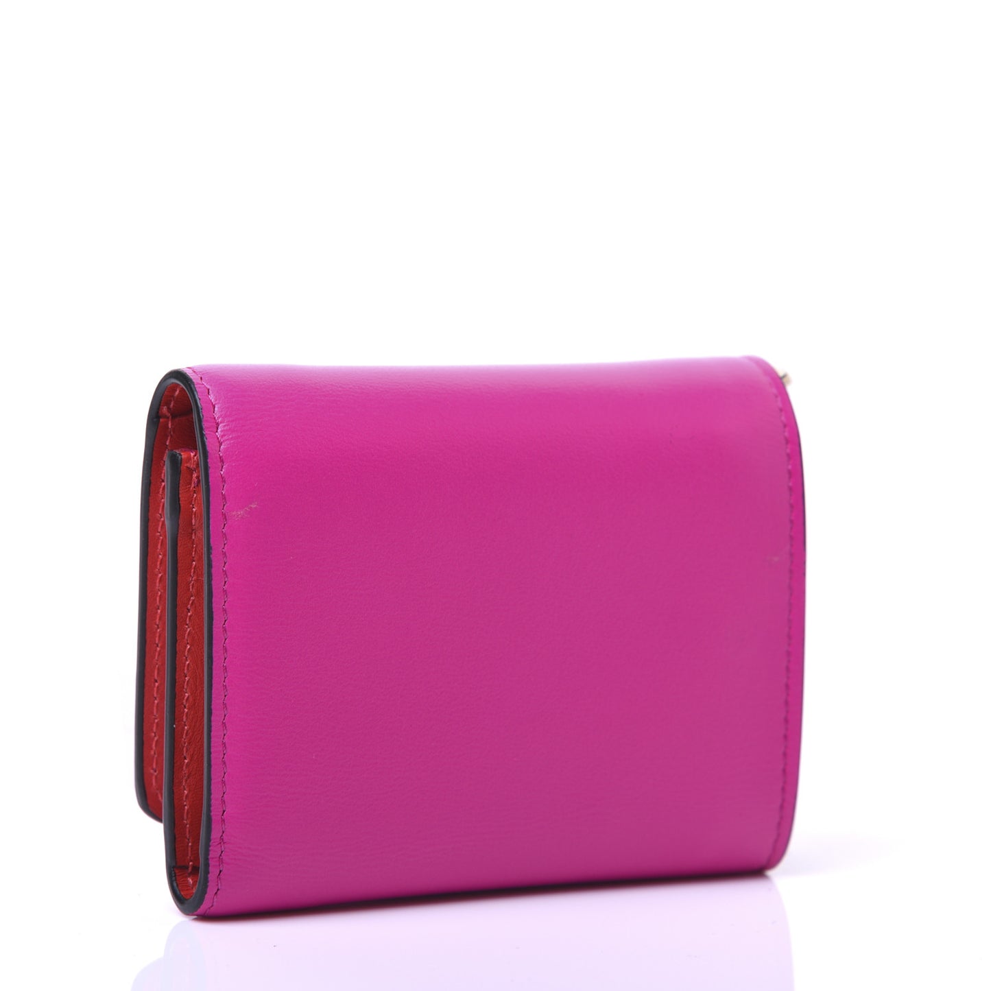 Calfskin No Selfies Script Mini Loubigaga Wallet Pink