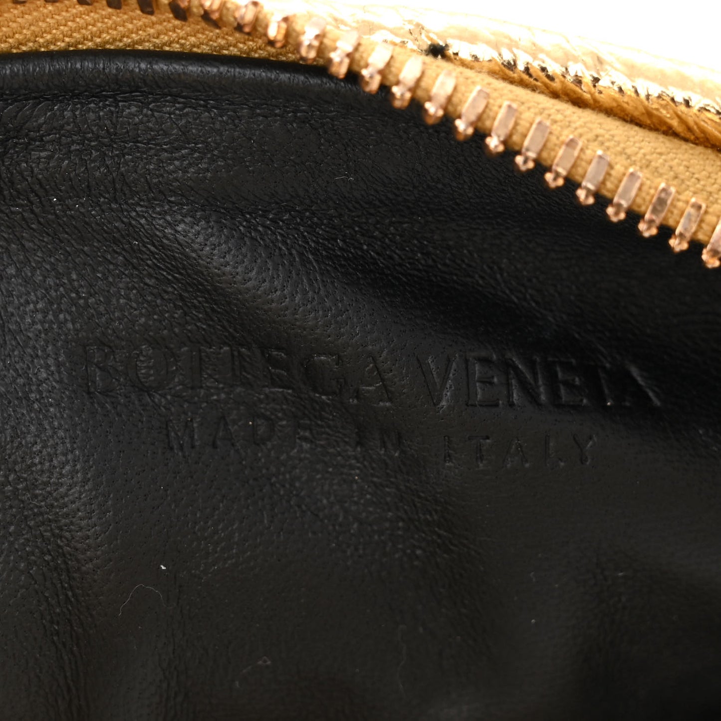 Metallic Nappa Intrecciato Mini Jodie Gold