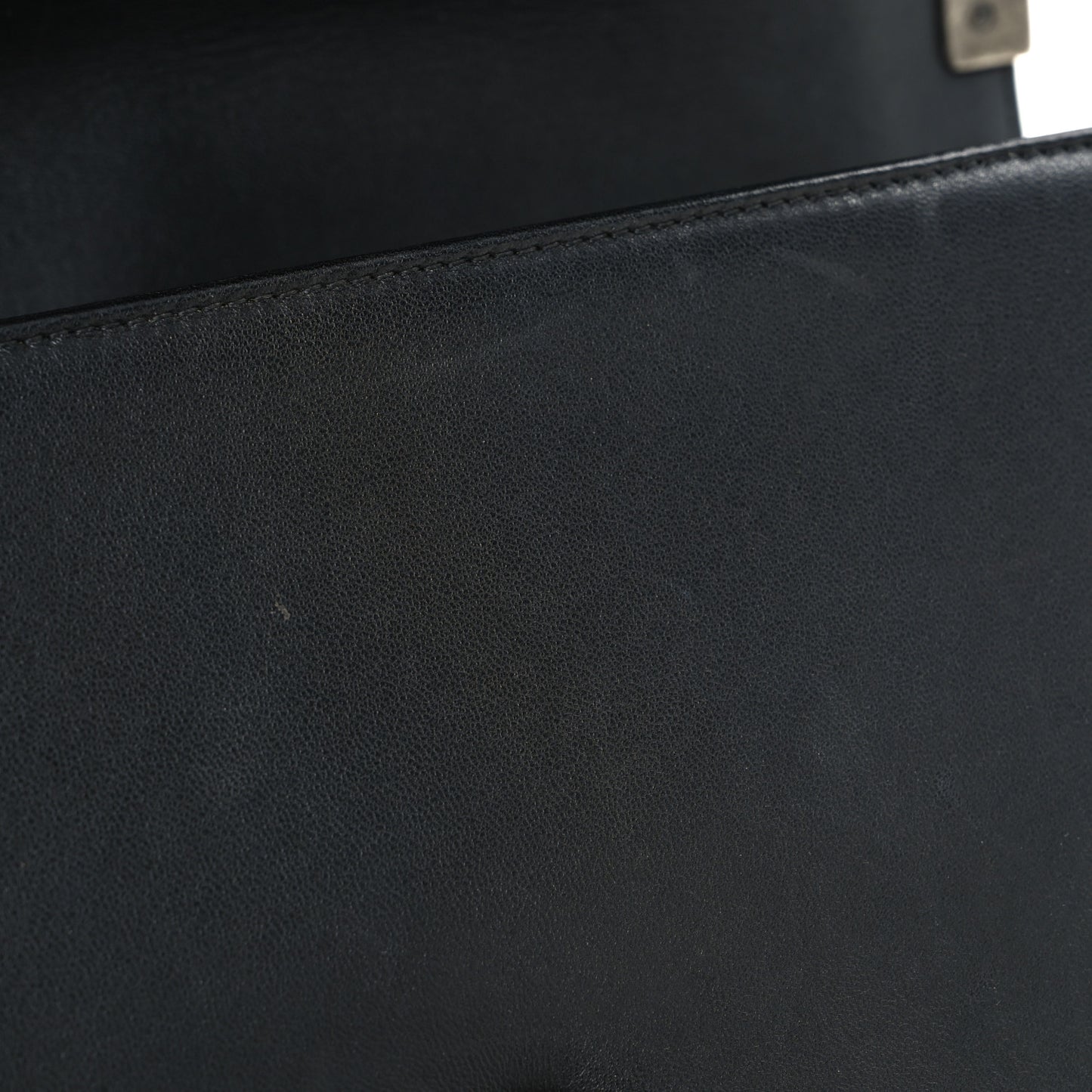 Lambskin Quilted Medium Boy Flap Black