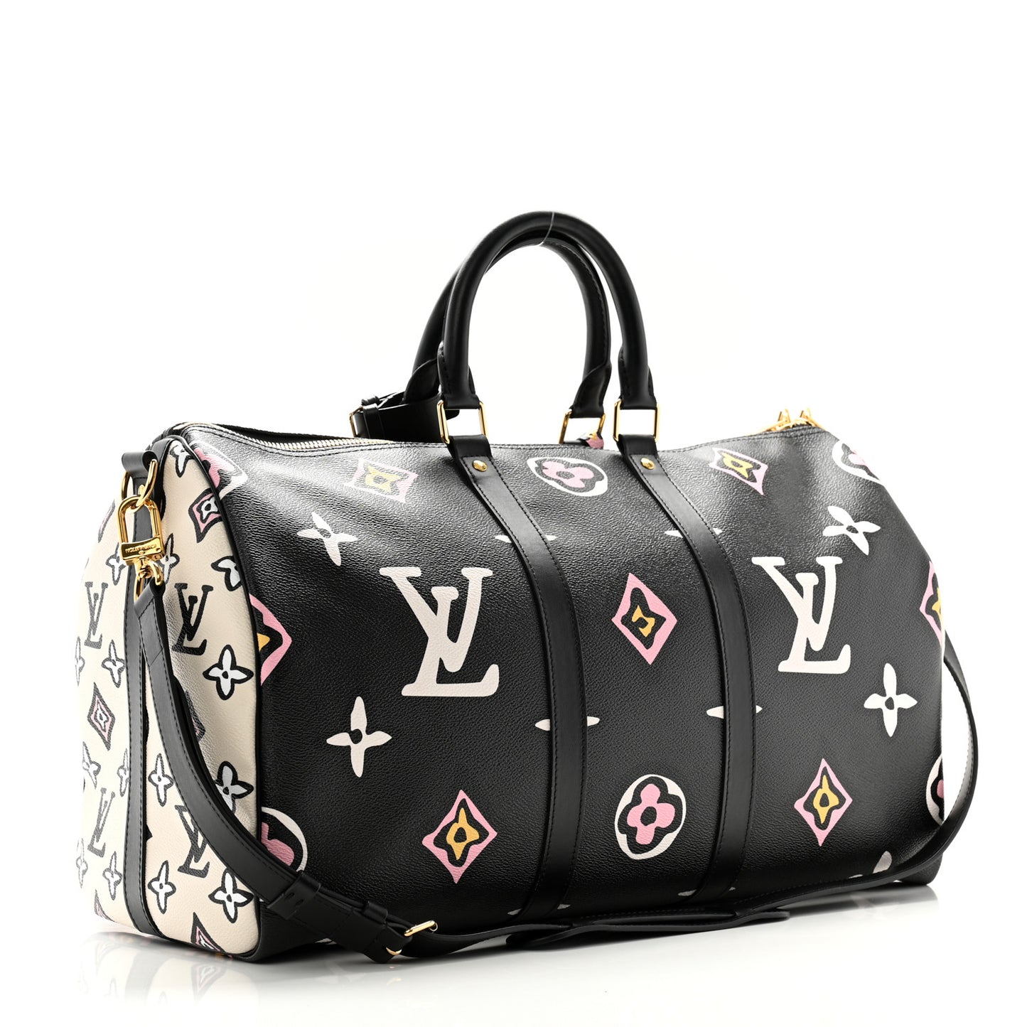Monogram Giant Wild At Heart Keepall Bandouliere 45 Black