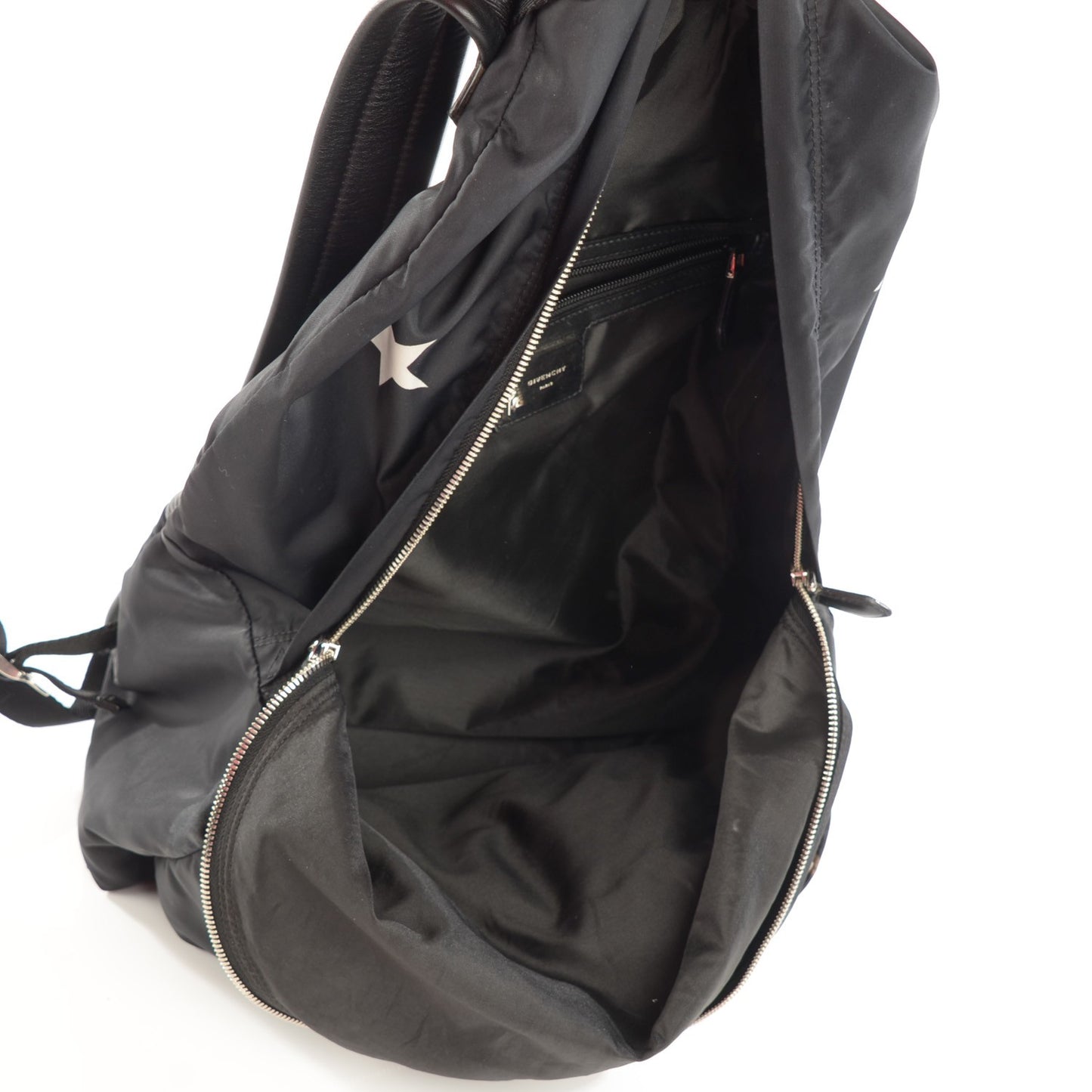 Nylon Rottweiler Print Backpack Black
