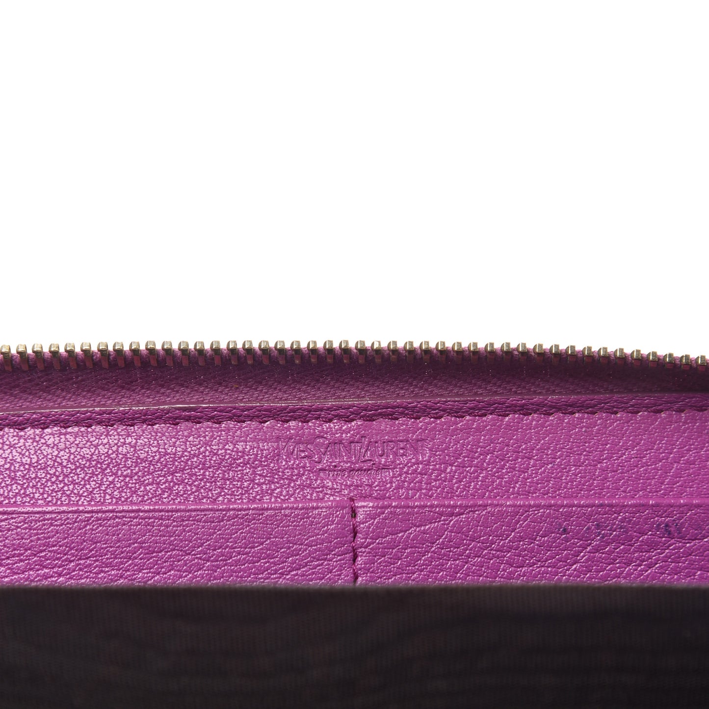 Calfskin Studded Belle de Jour Zip Around Wallet Purple