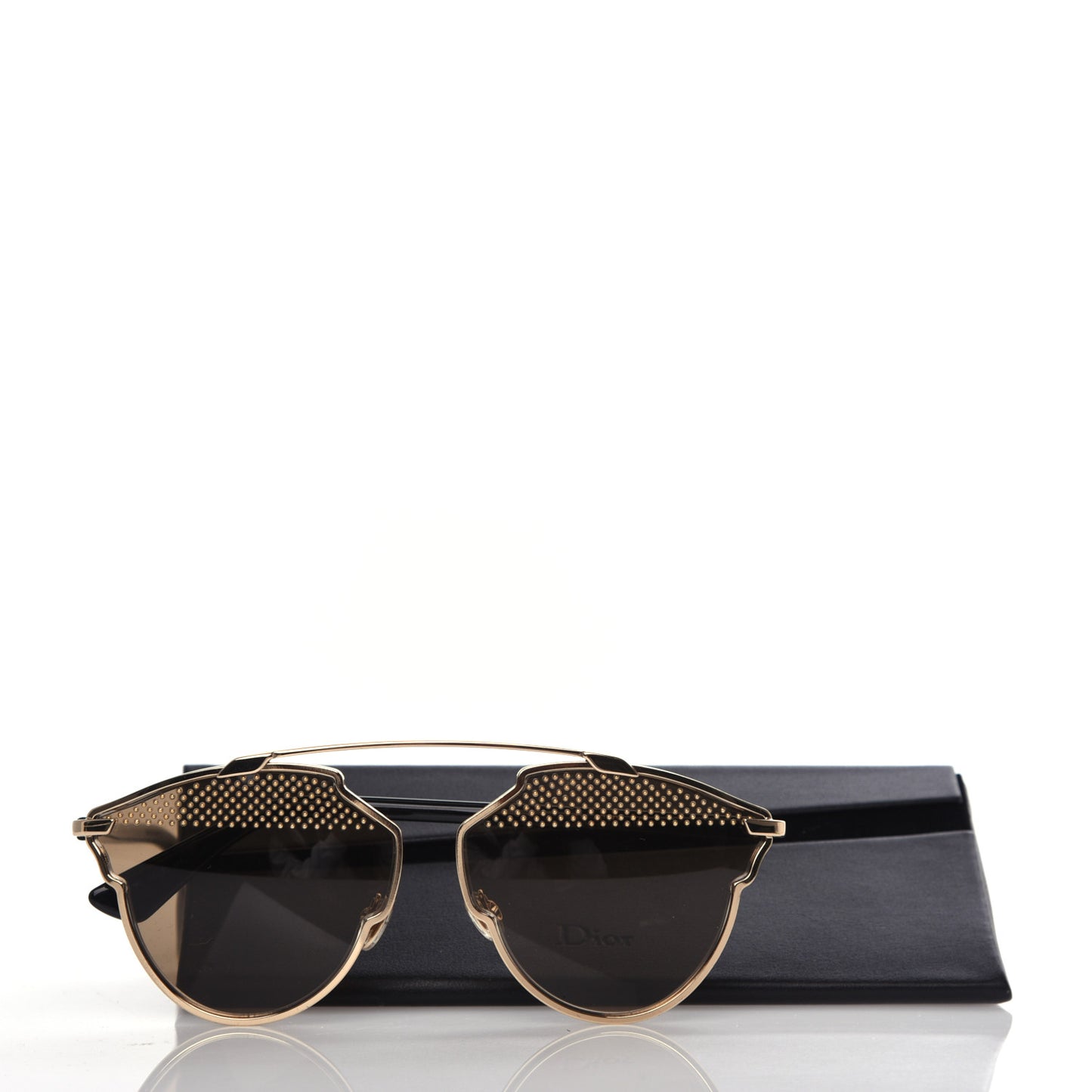 Studded So Real Sunglasses Gold