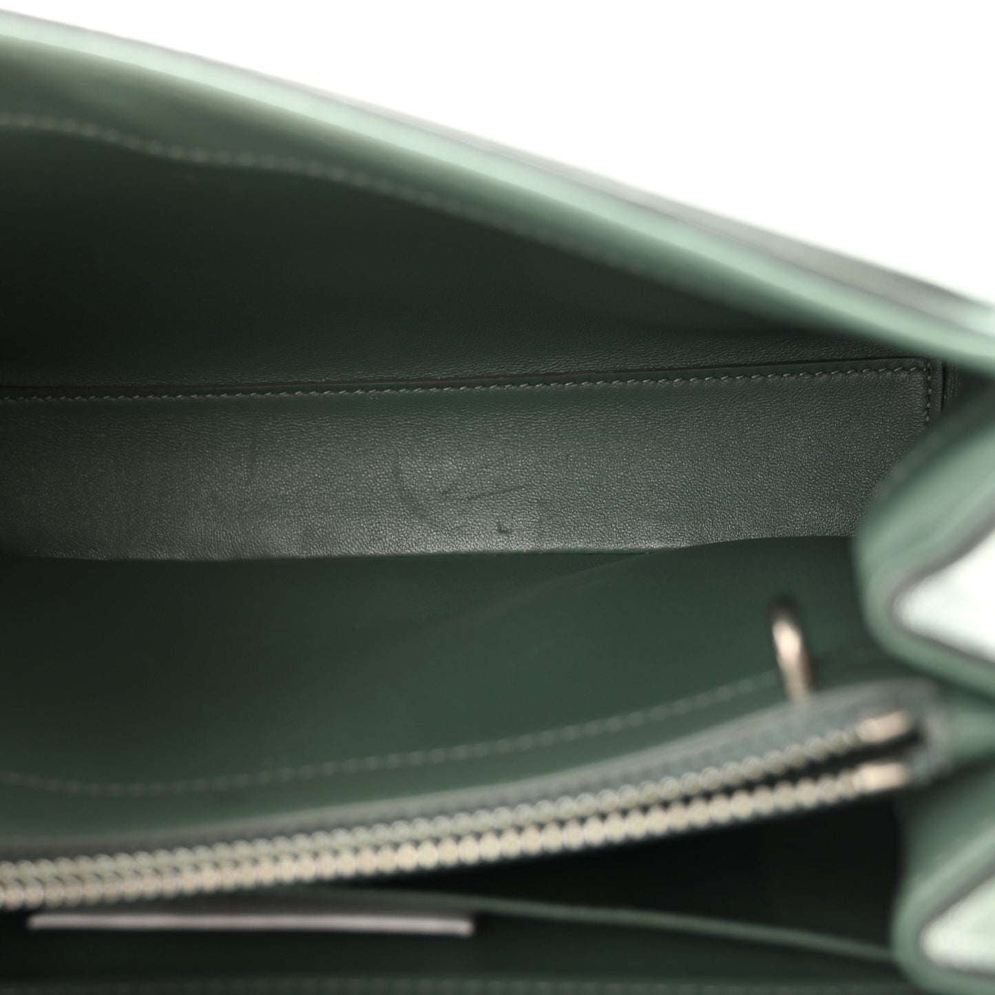 Satinated Calfskin Small 16 Top Handle Bag Celadon