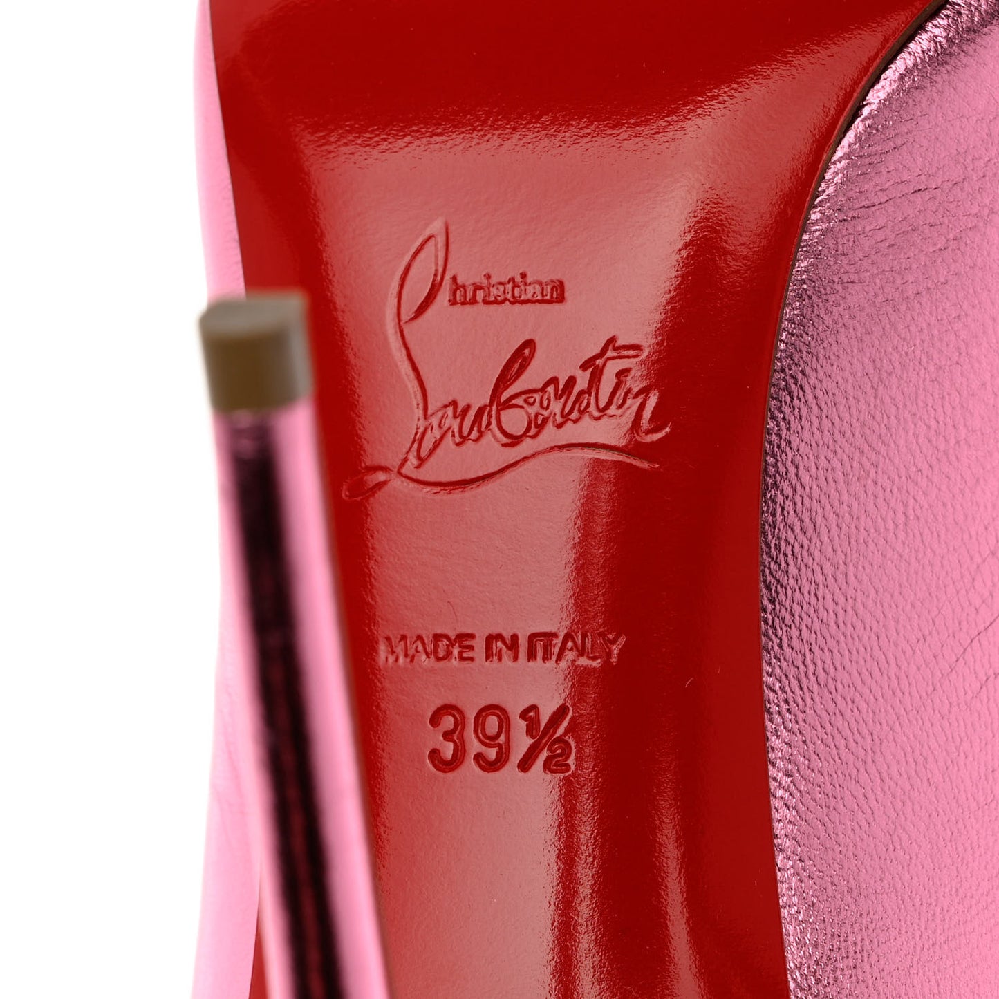 Metallic Patent Hot Chick 100 Pumps 39.5 Pink