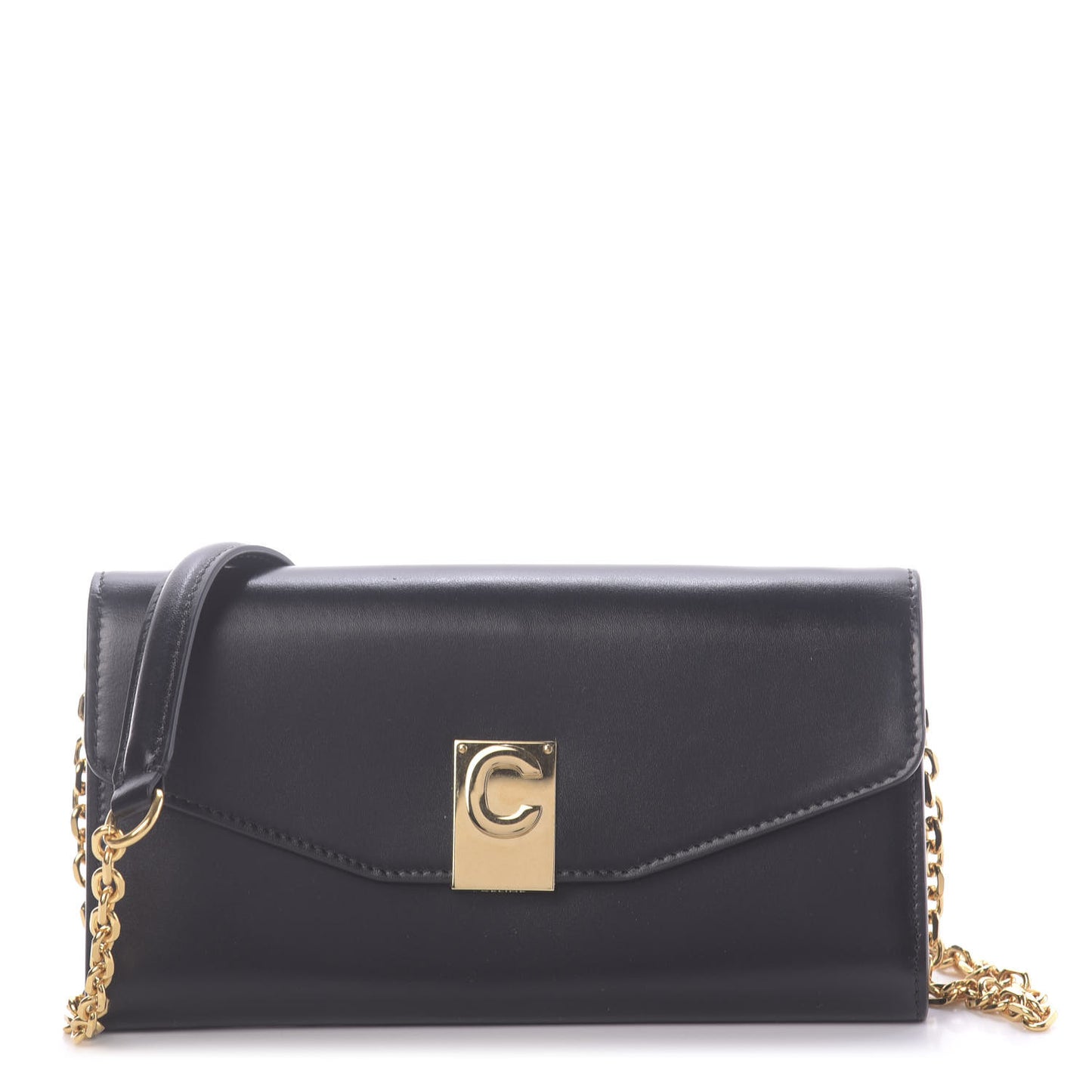 Calfskin C Wallet On Chain Bag Black