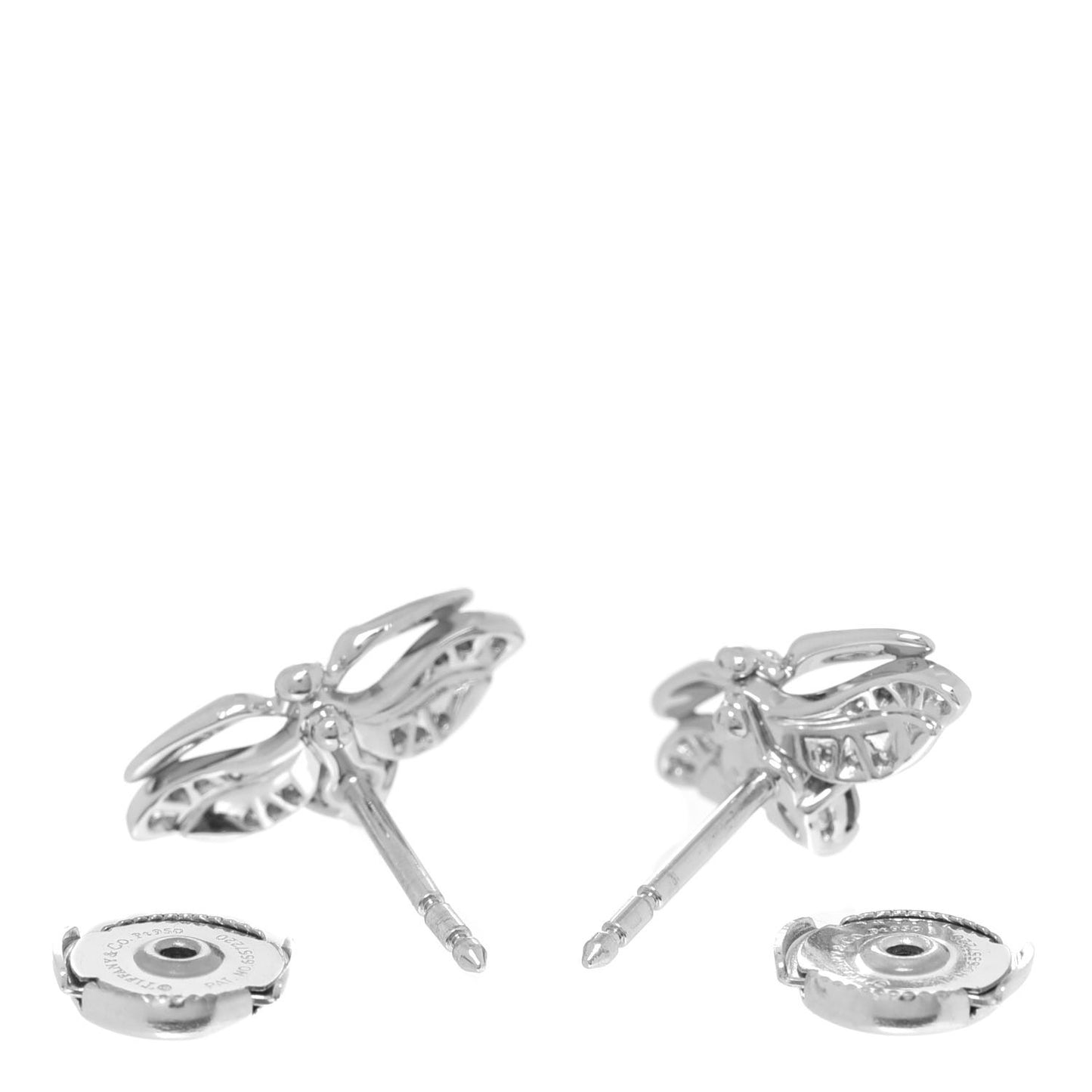 Platinum Diamond Tanzanite Paper Flowers Firefly Earrings