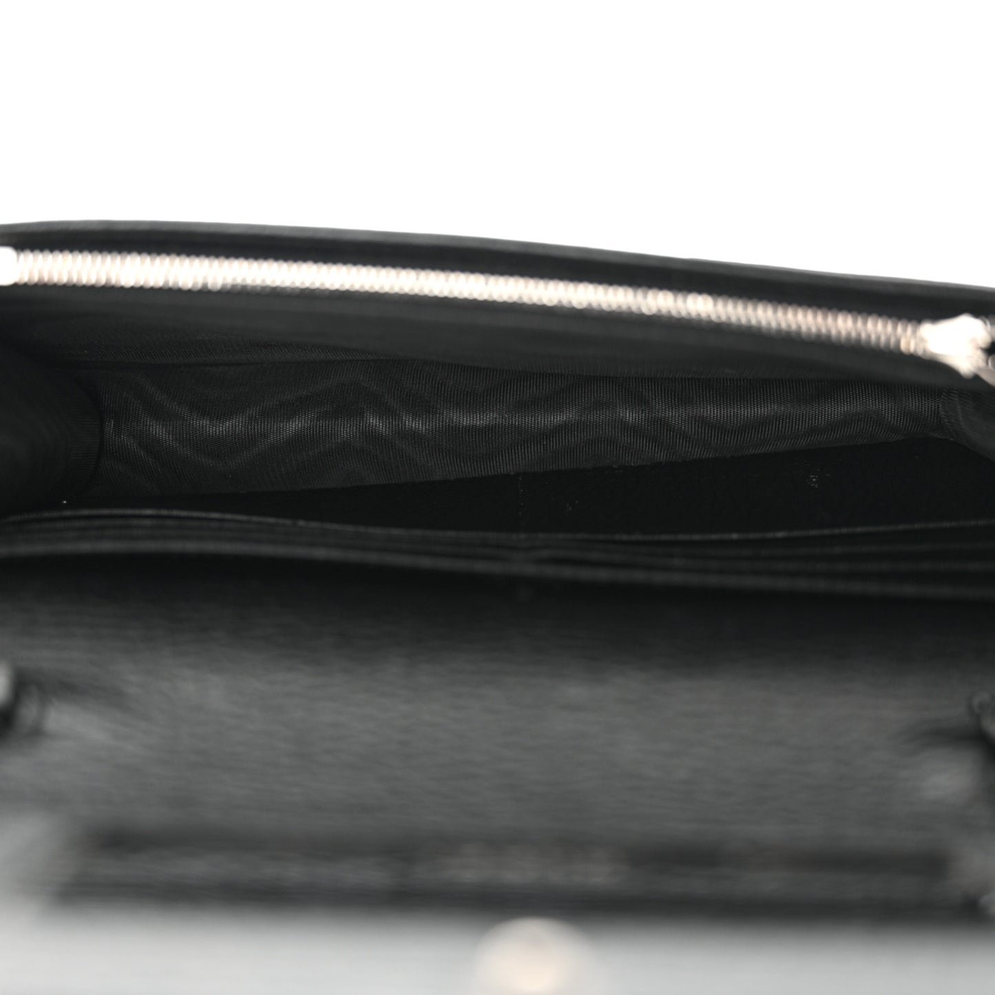 Dollar Calfskin Enamel Monochrome Mini GG Marmont Chain Wallet Black