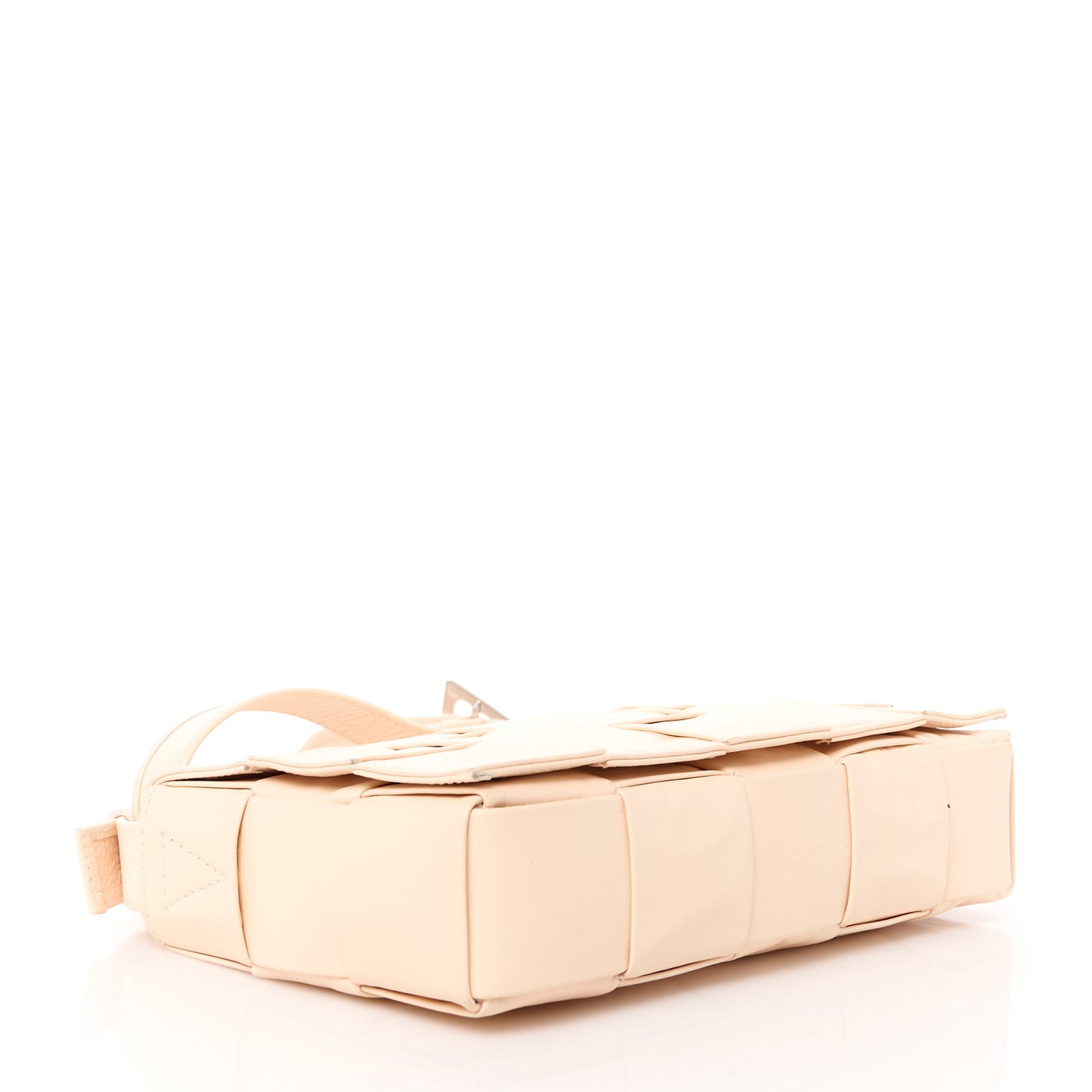 Paper Calfskin Maxi Intrecciato Cassette Crossbody Bag Melon Washed
