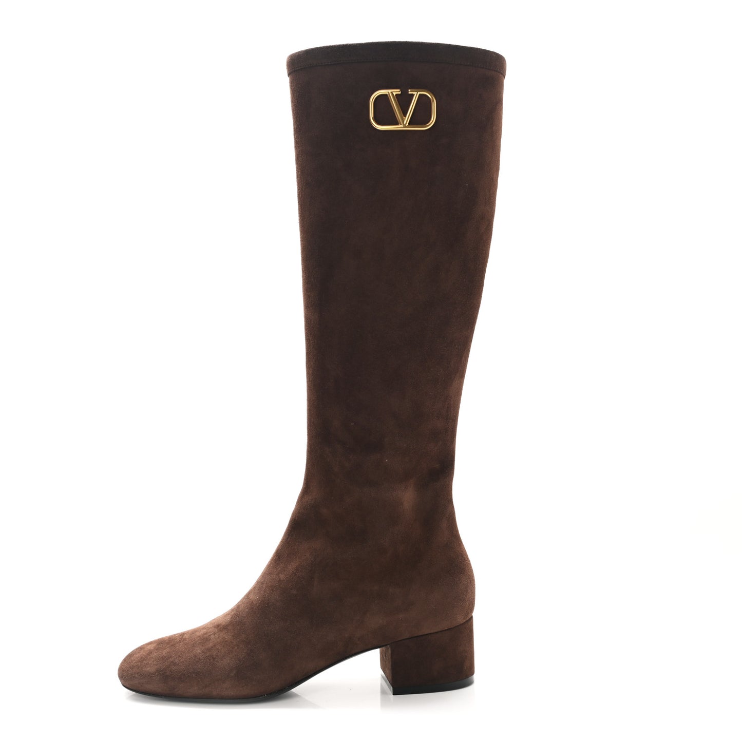 Suede VLogo Knee High 45mm Boots 37 Fondant