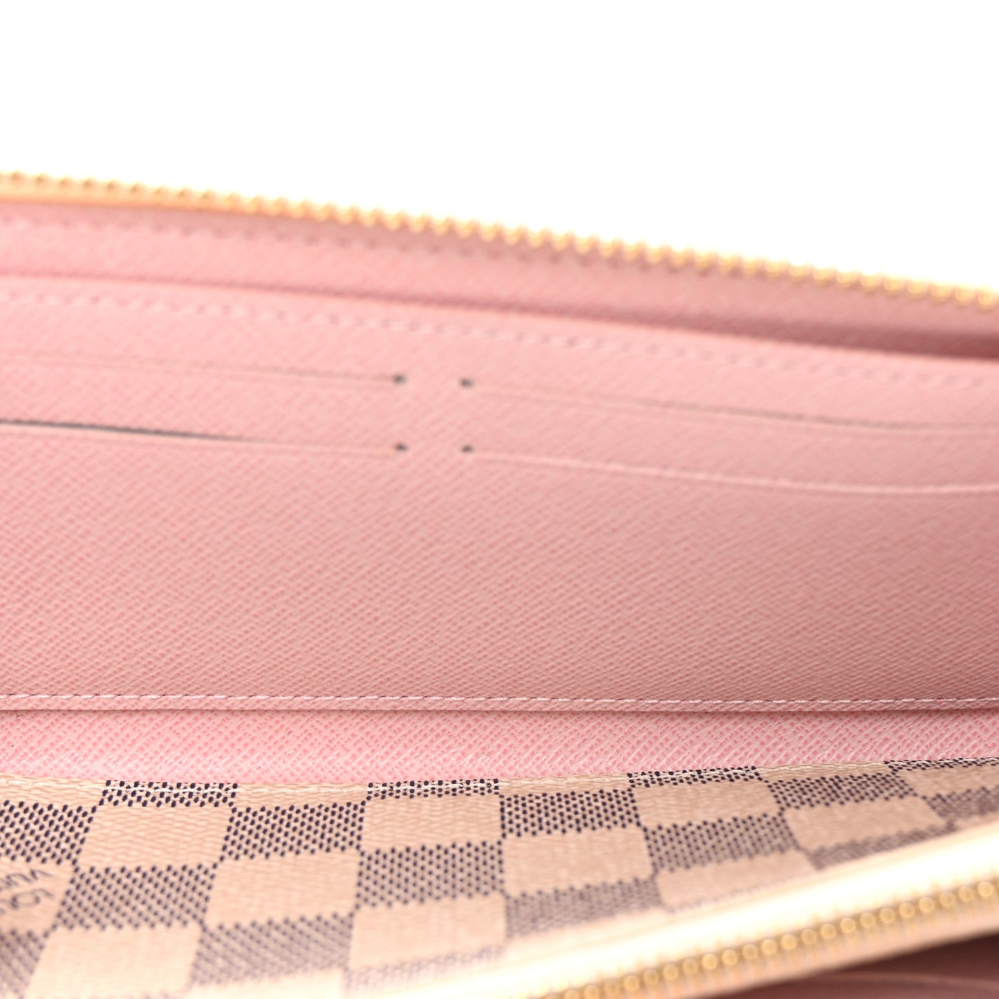 Damier Azur Clemence Wallet Rose Ballerine