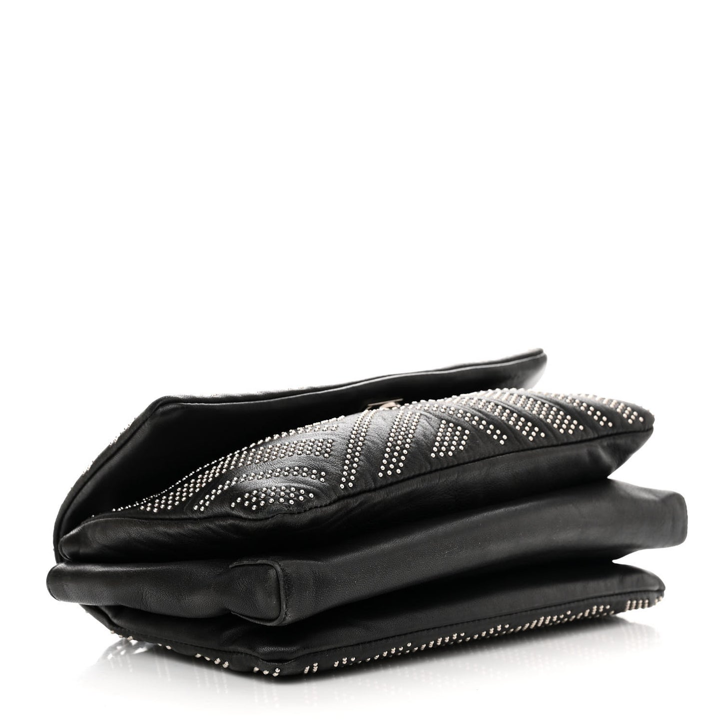 Calfskin Studded Gelly Bag Black