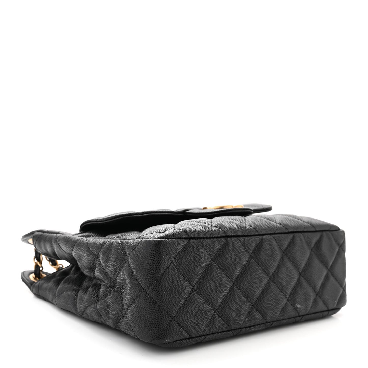 Caviar Quilted Wavy CC Hobo Black