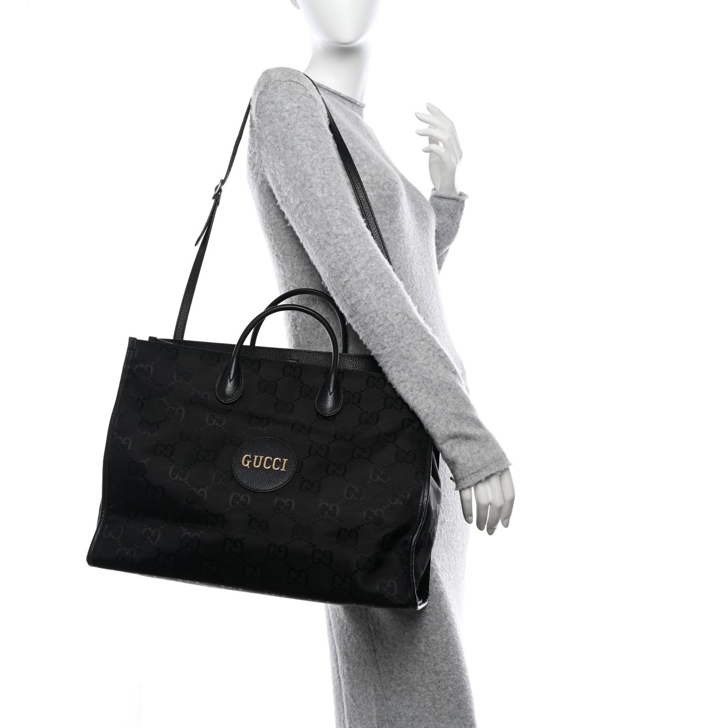 Econyl Nylon Monogram Large Off The Grid Tote Bag Black