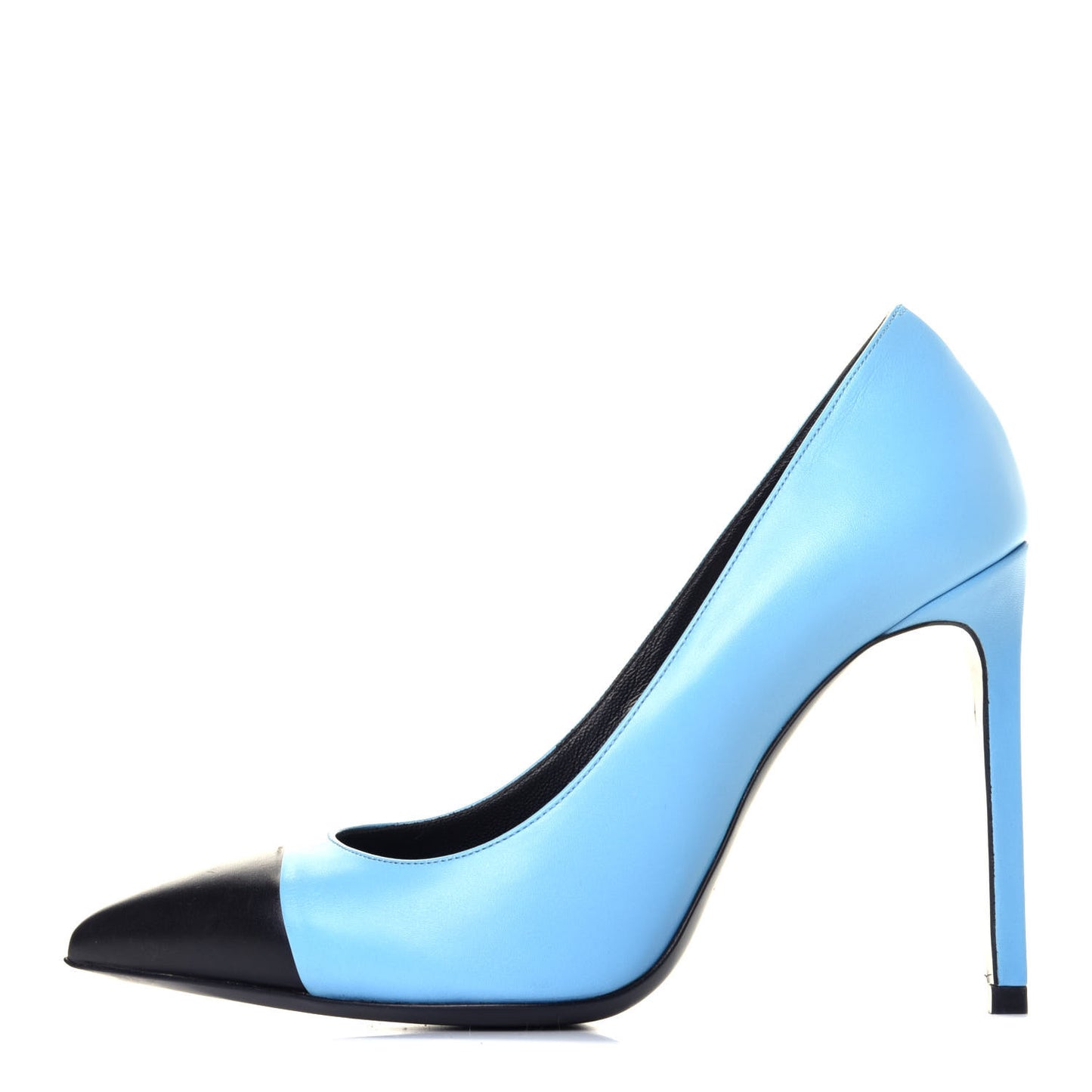 Calfskin Bi-Color Cap Toe 85 Pumps 36.5 Black Blue