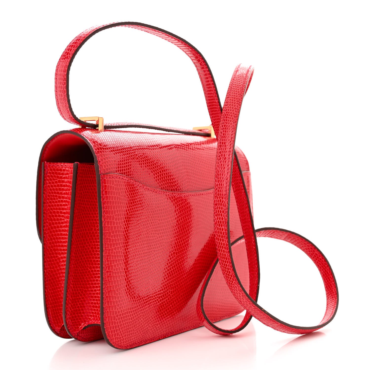 Hermes Lizard Constance 18 Rouge Moyen 3 of 12