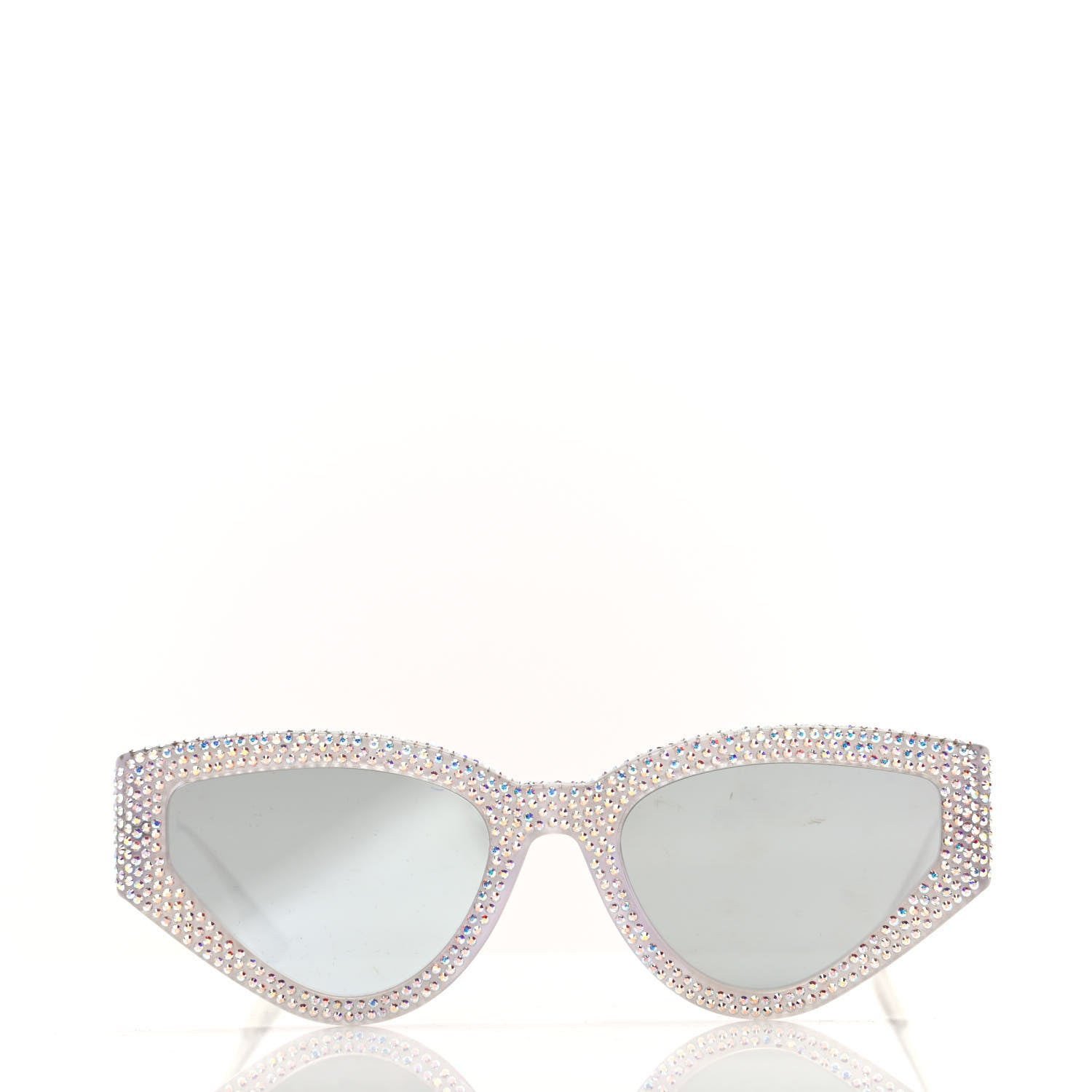 Christian Dior Acetate Crystal CatStyleDior1S Sunglasses Silver 2 of 7