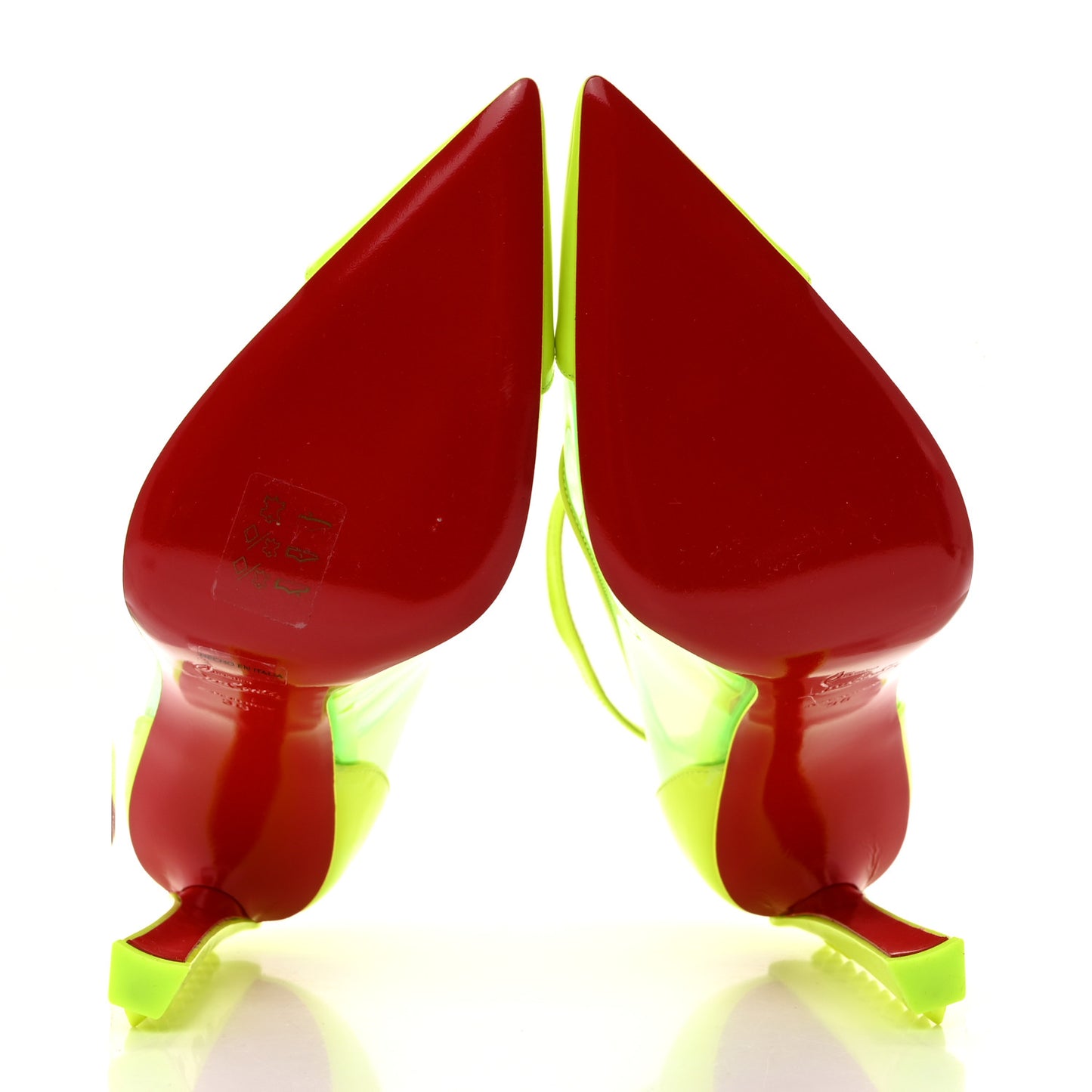 Patent Perle Debout Condorapik 100 Pumps 38 Fluo Yellow