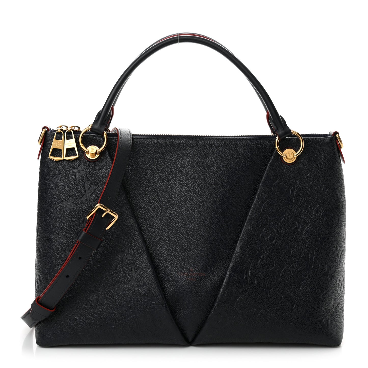 Empreinte V Tote MM Marine Rouge